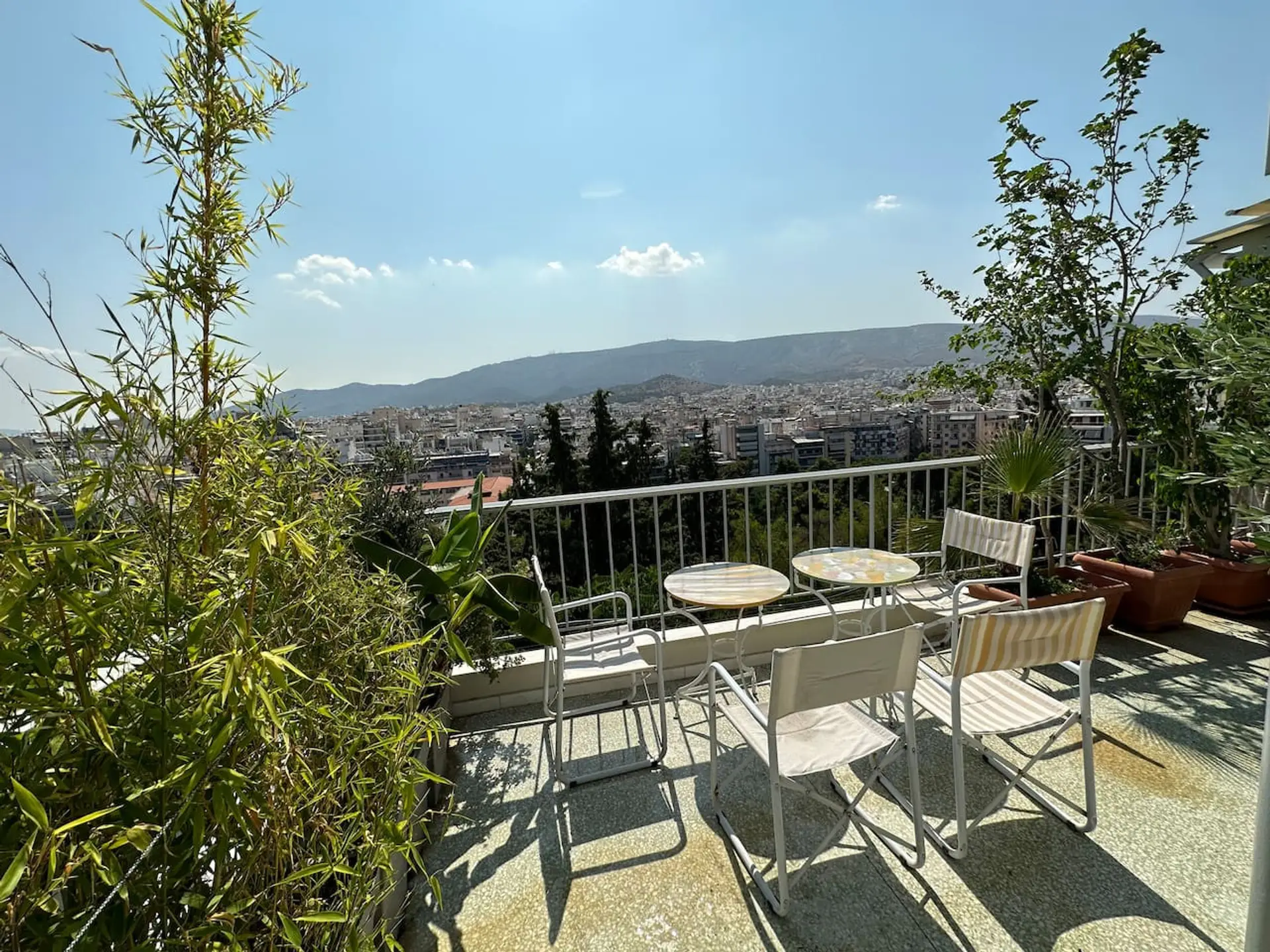 Terrace - view to the east & Hemettus mountain