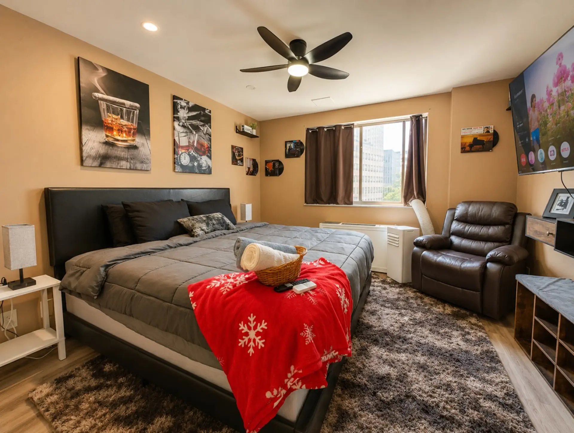 Movie nights are better on a 65-inch screen — Kick back on the sofa and stream Netflix or Hulu after exploring Atlanta.