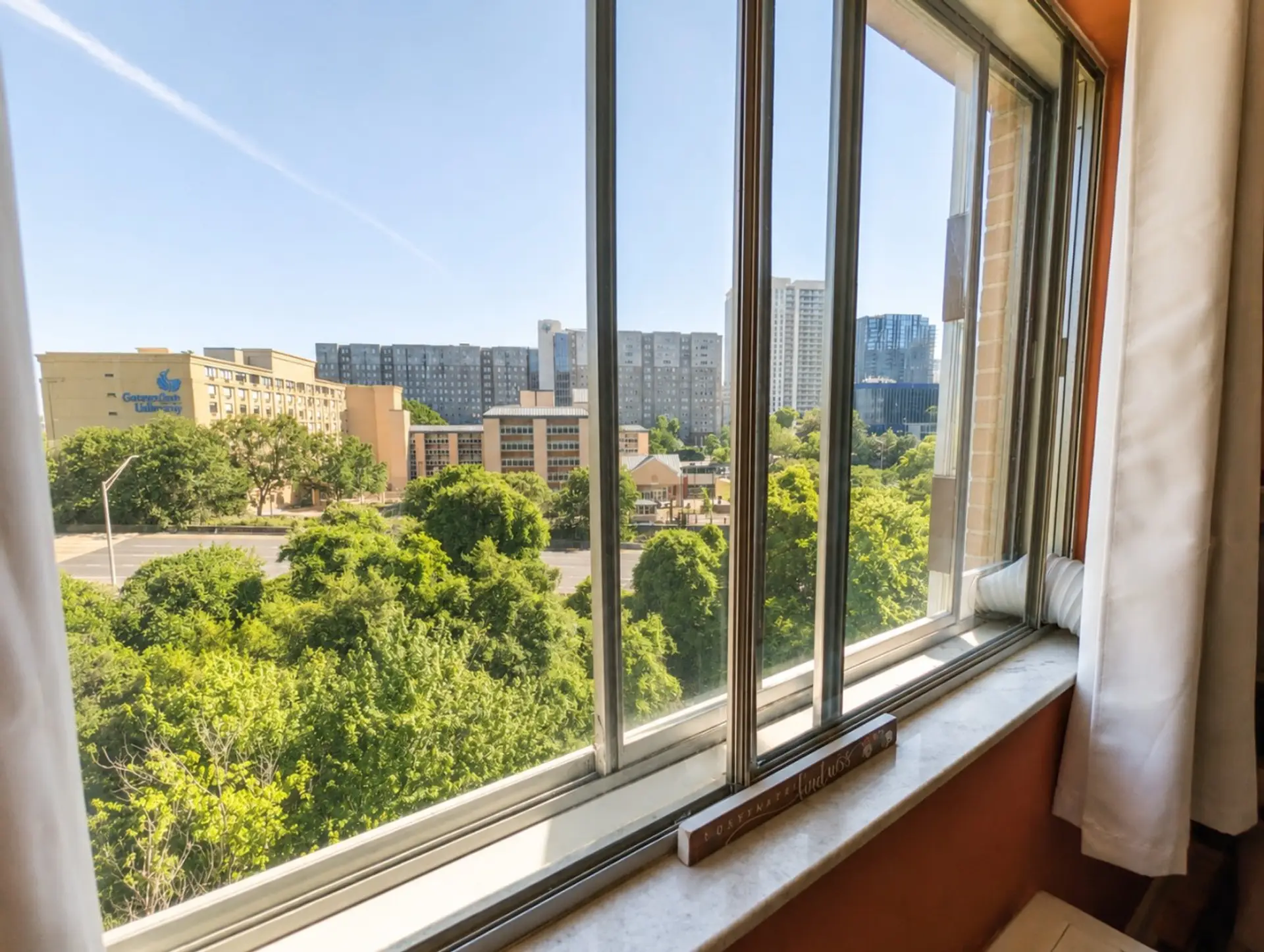 Wake up to Atlanta views! 🏙️✨ Enjoy bright natural light and city scenery right from your room—the perfect spot to relax after a day of exploring Atlanta.