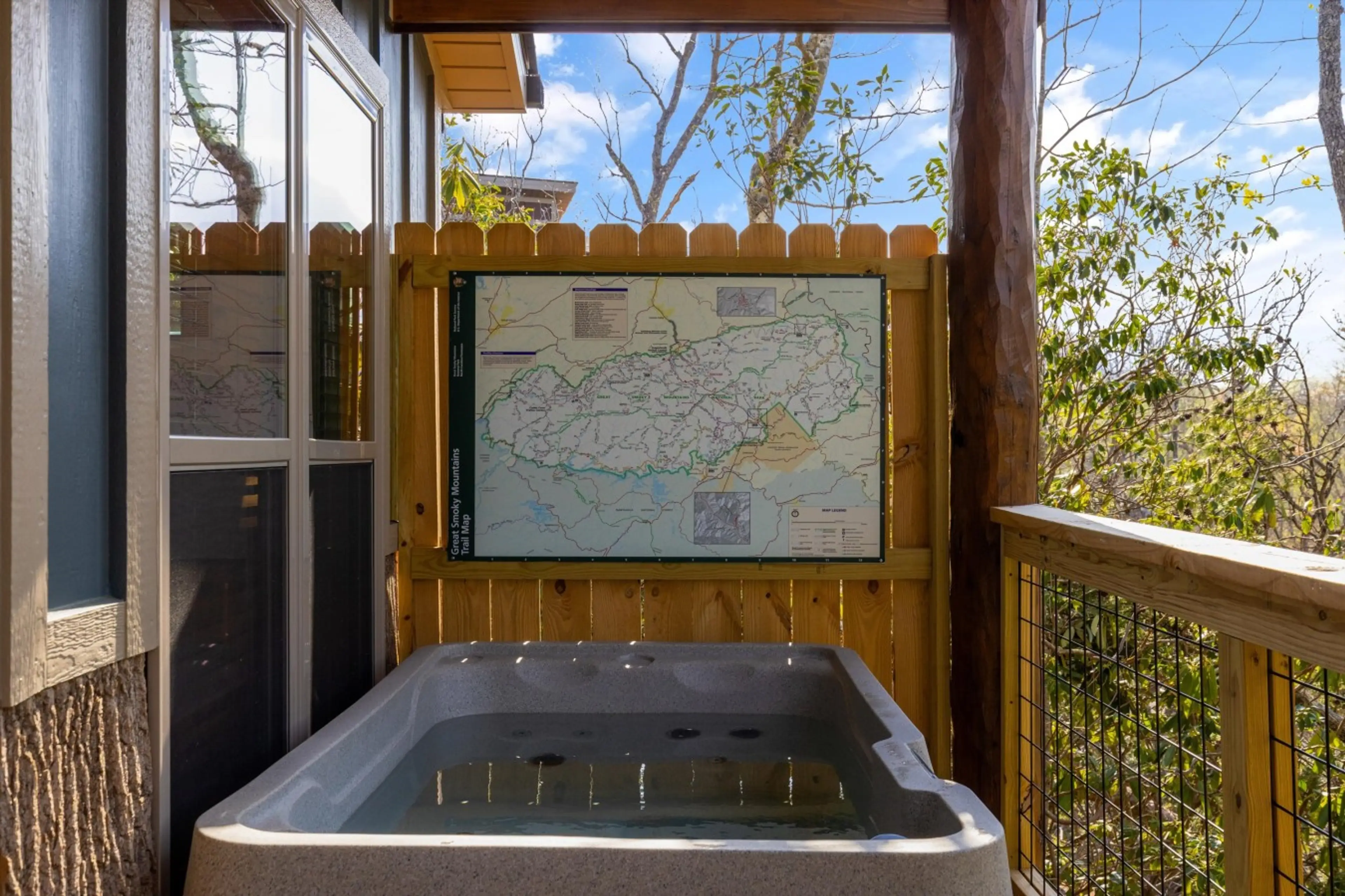 Private hot tub