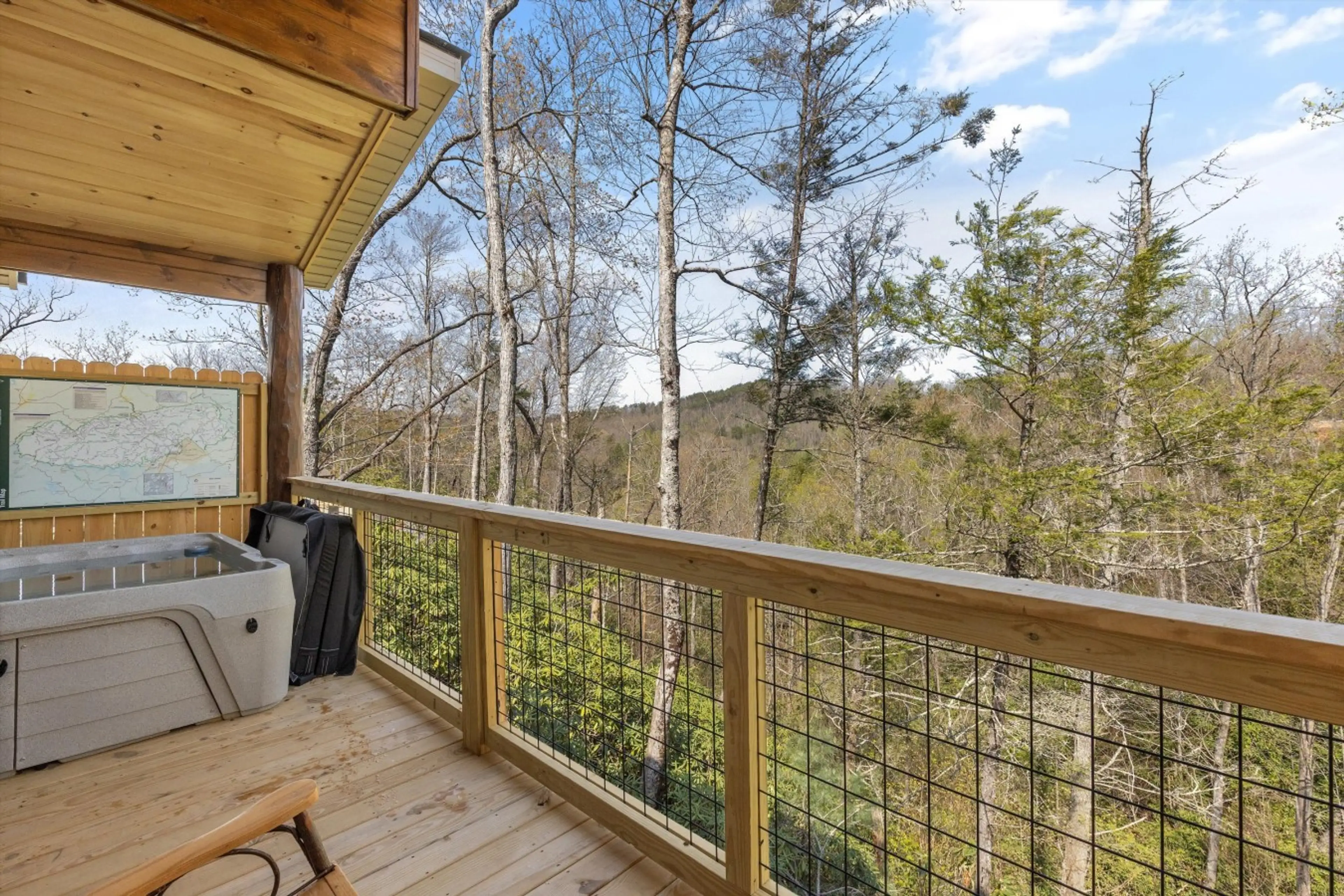 Hot tub on private balcony