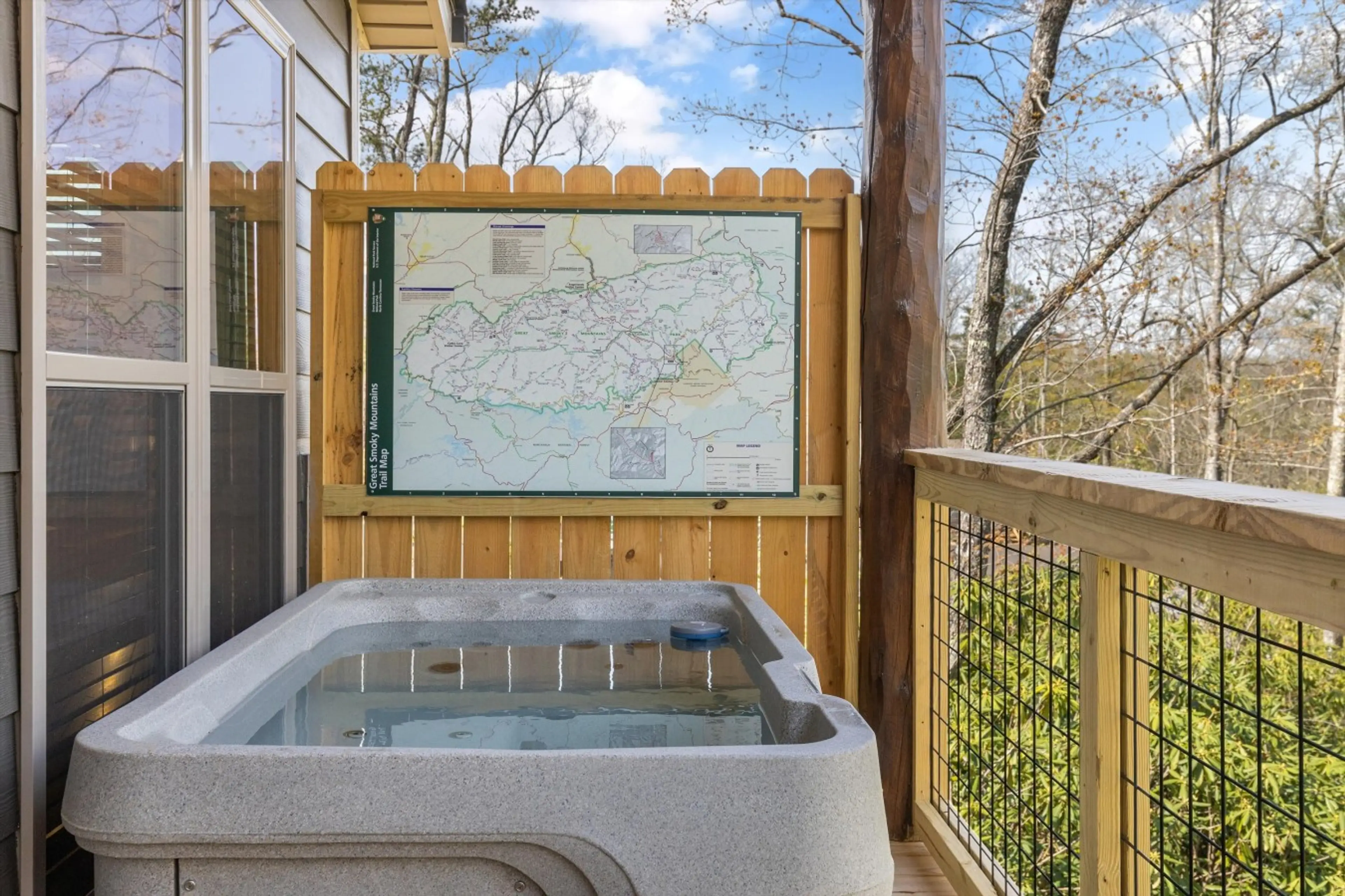 Balcony with private Hot Tub