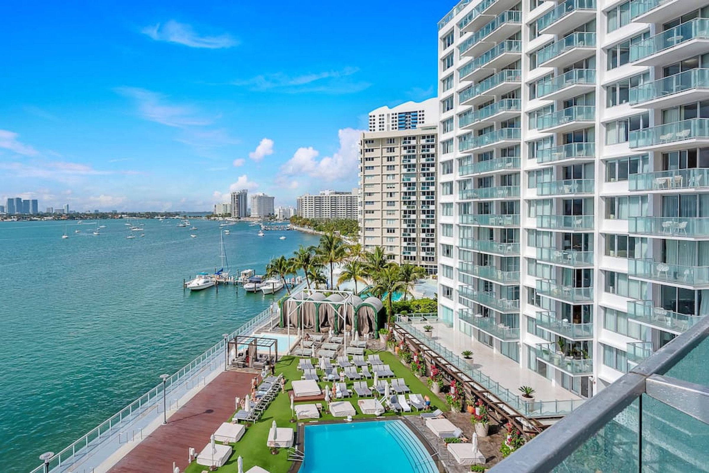 Image showcasing 1100 West 726 Luxury Bay View 2 Bedroom 2 Bath Suite & Balcony