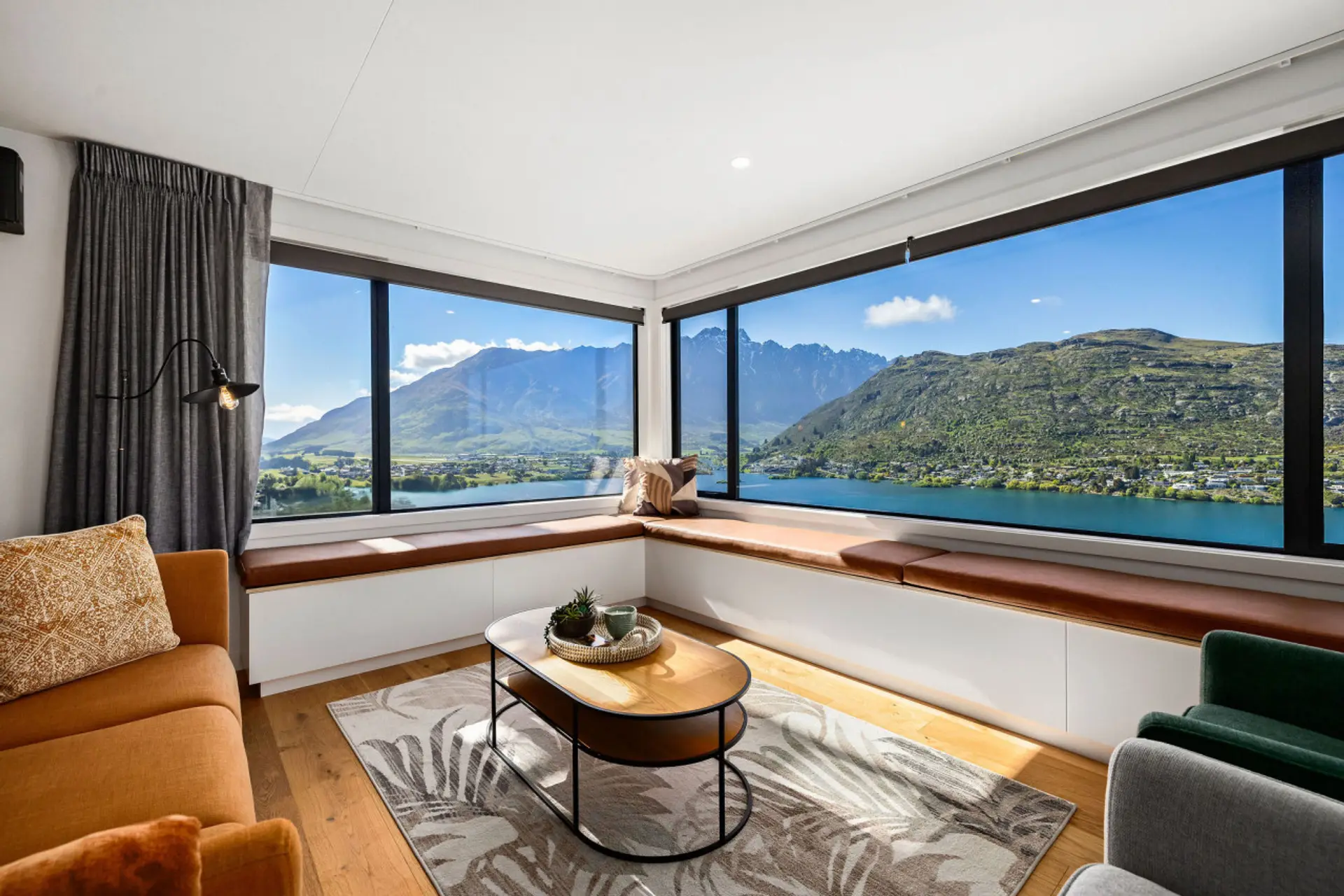 Stunning views of The Remarkables Mountain range and Lake Wakatipu from the living area
