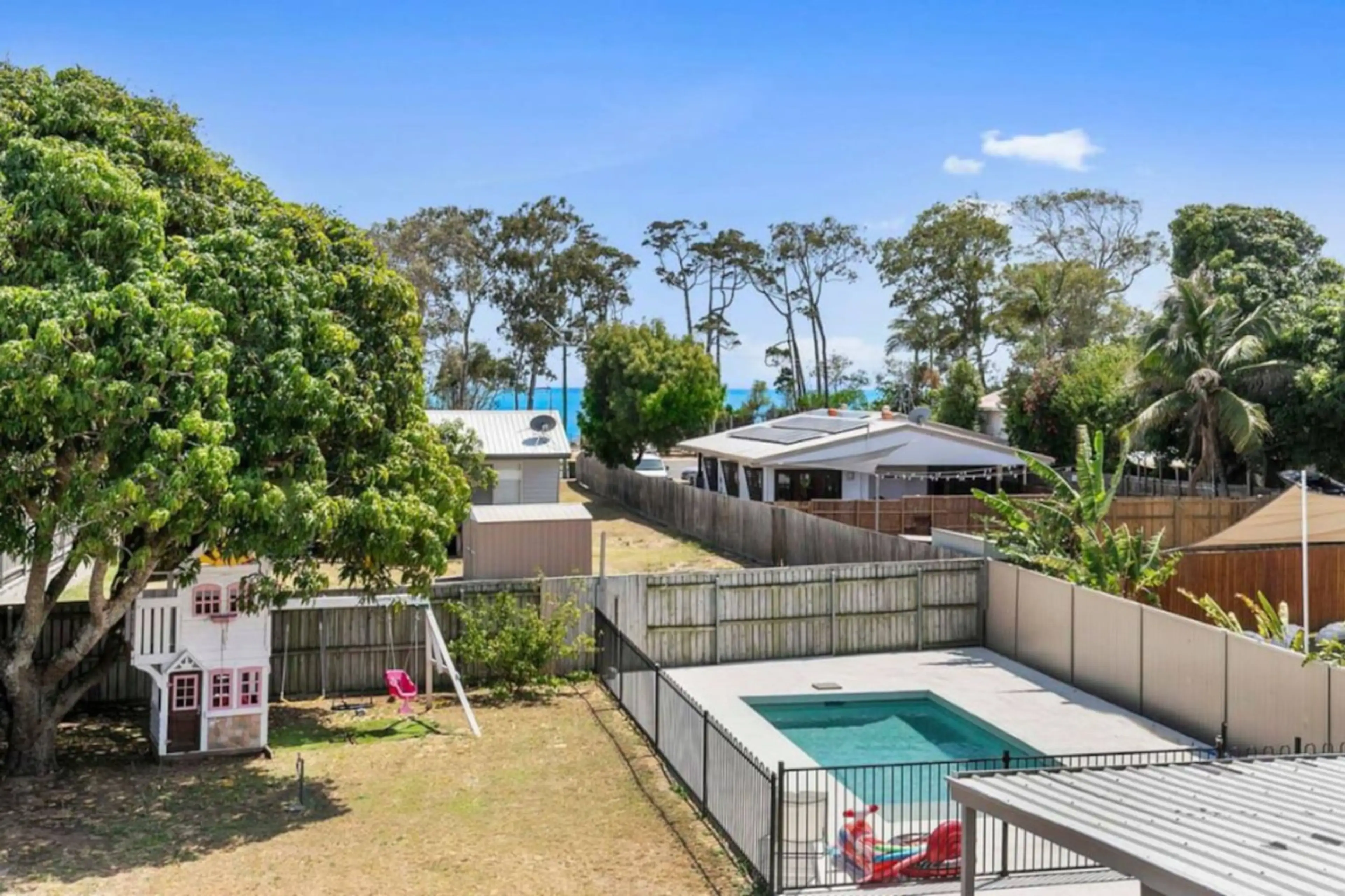 Perfect backyard for summer fun and relaxation.