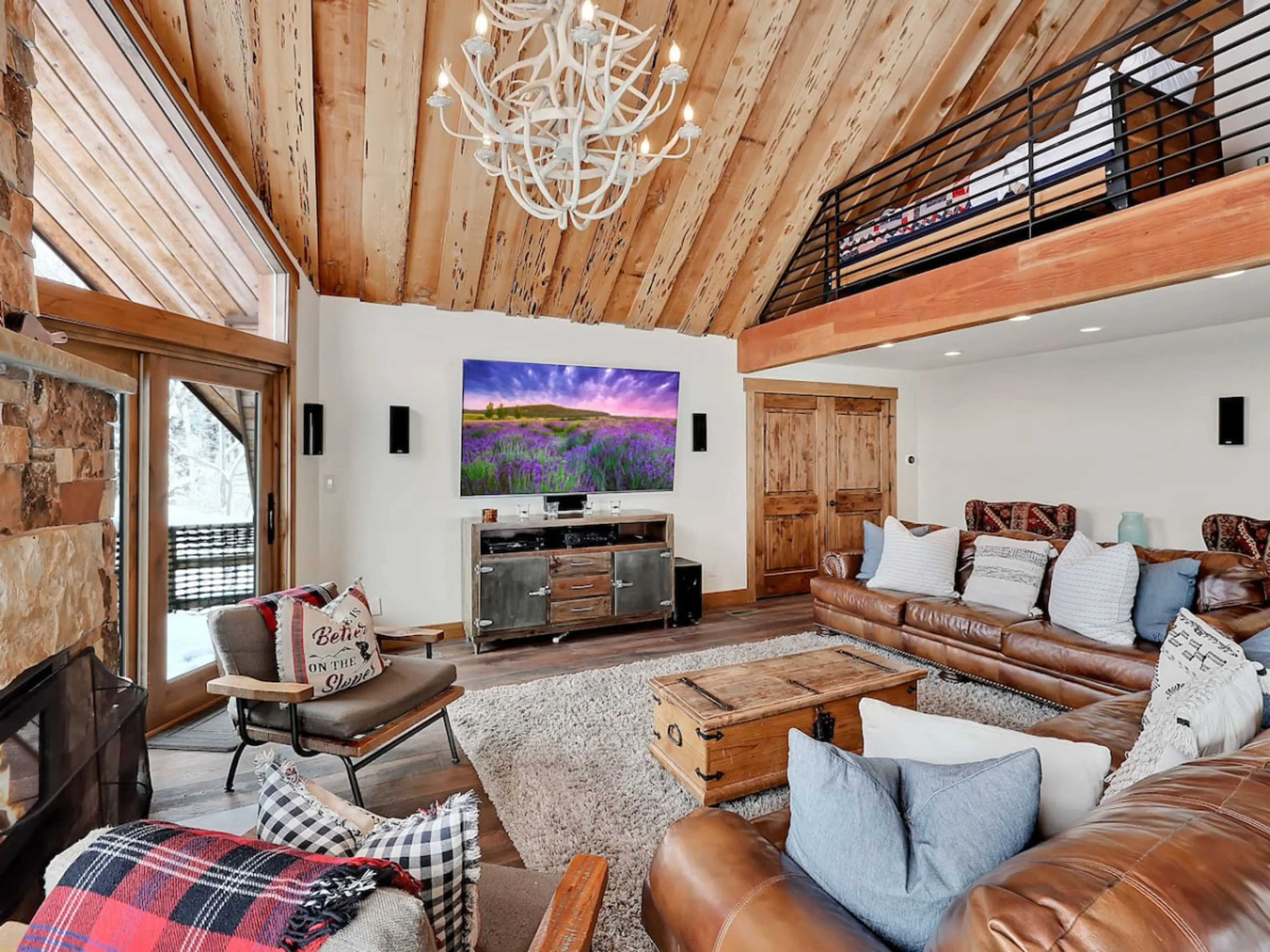 Living room and sleeping loft