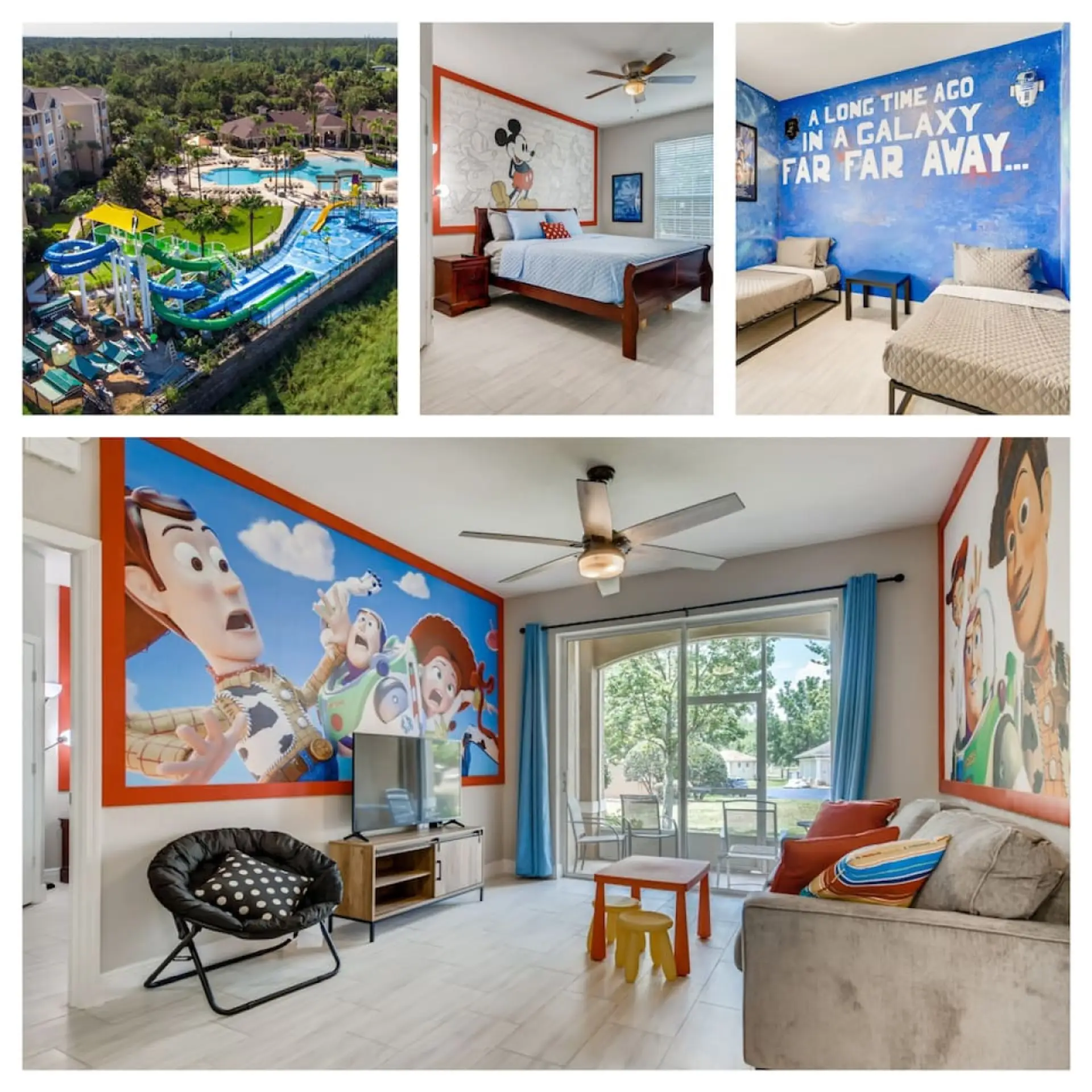 Enjoy fun-themed rooms and access to amazing resort amenities for the perfect getaway!