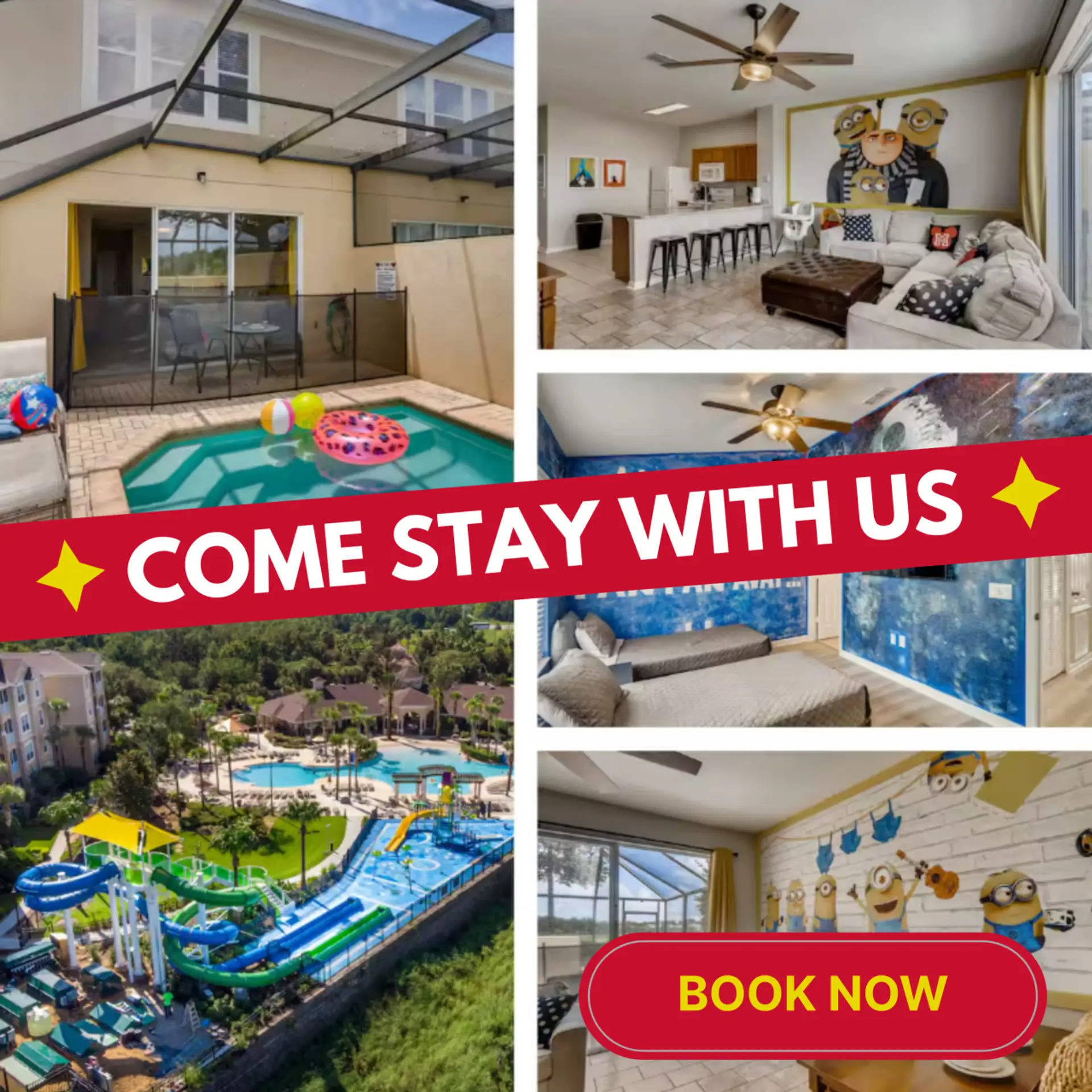 Newly Remodeled Villa with Amazing Themed Rooms and a Private Pool