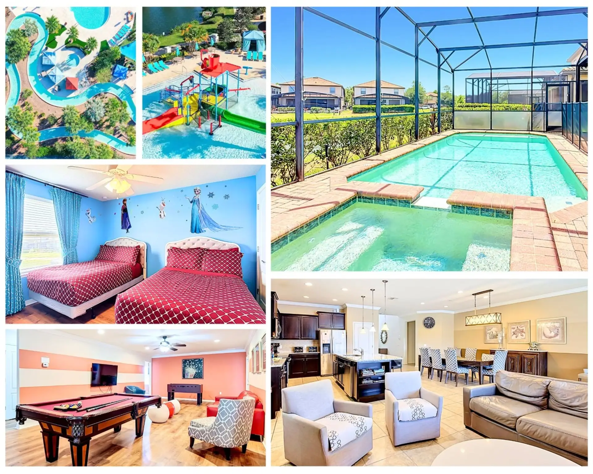 1813Spacious home with game room & themed bedrooms