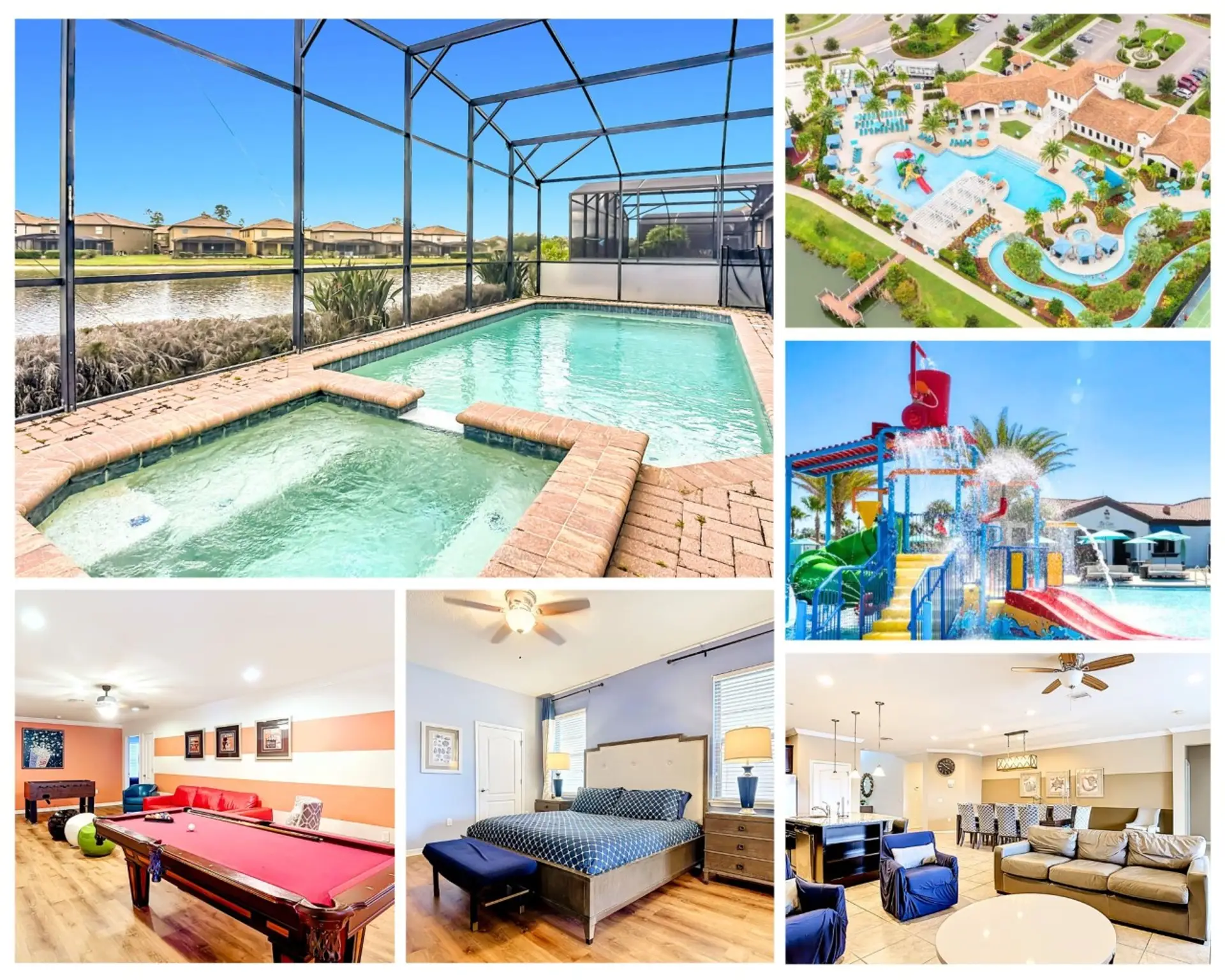 Private pool, comfortable accommodations, and access to resort-style amenities.