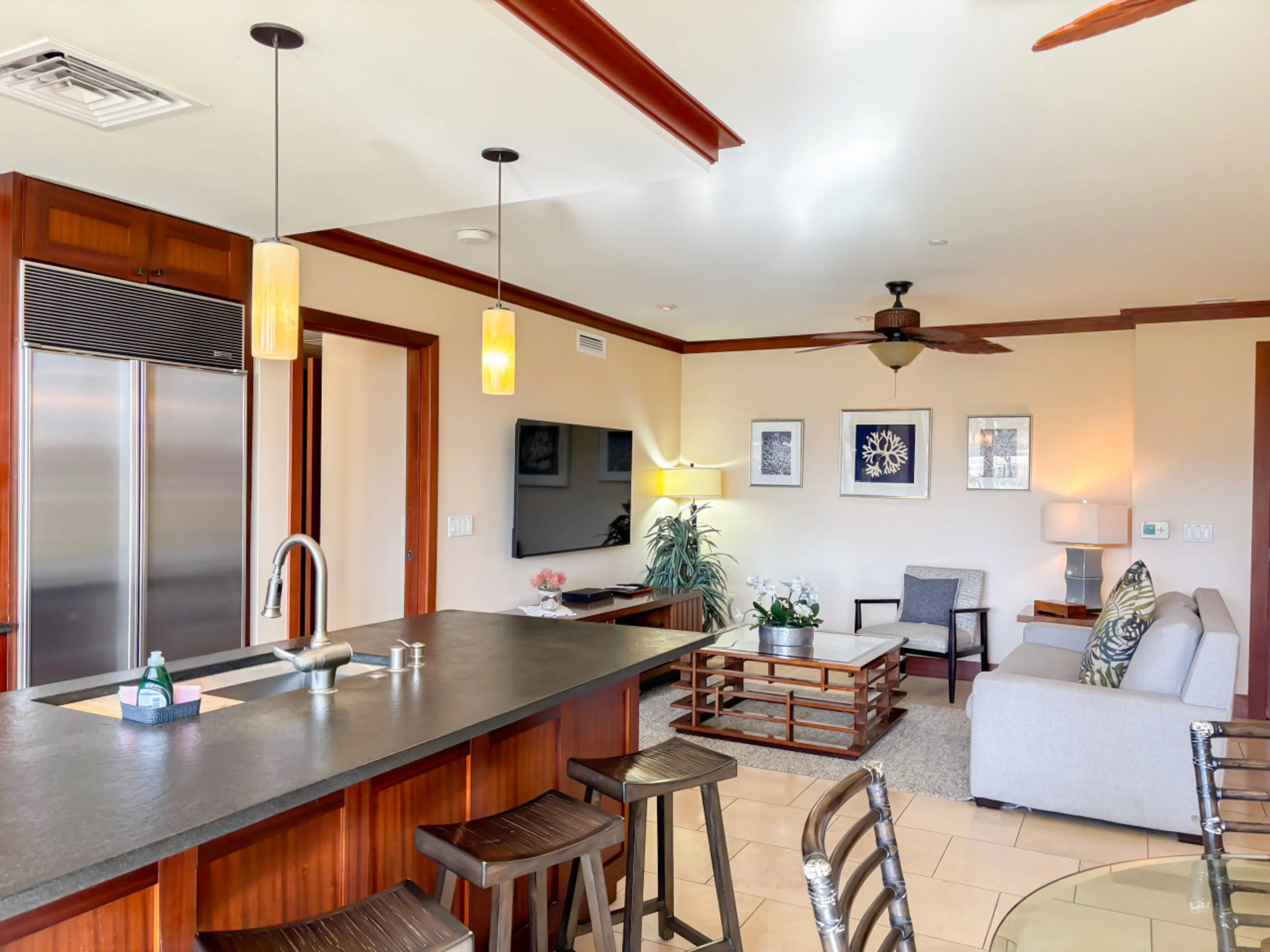Private kitchen designed by Chef Roy Yamaguchi