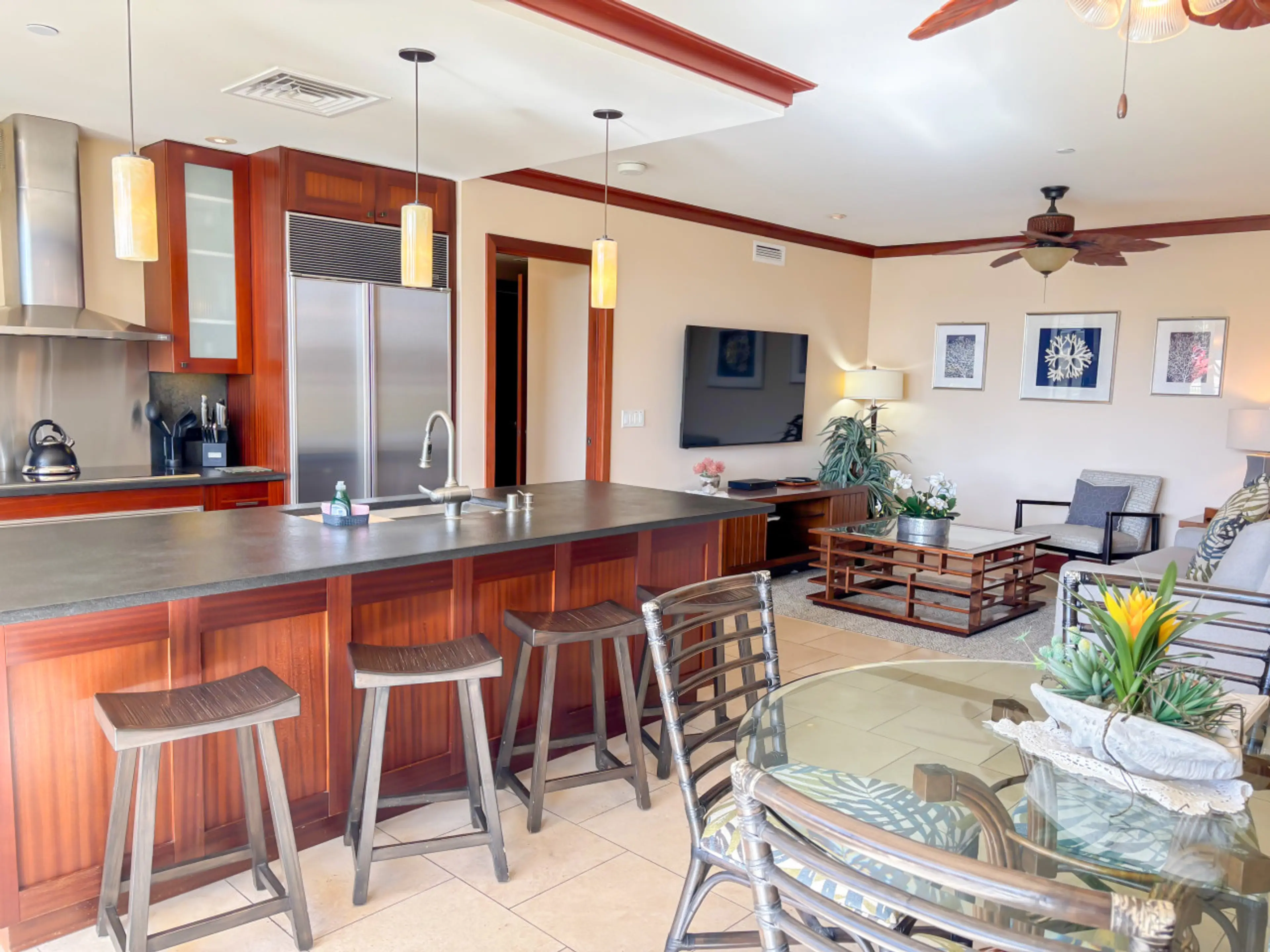 Private kitchen designed by Chef Roy Yamaguchi