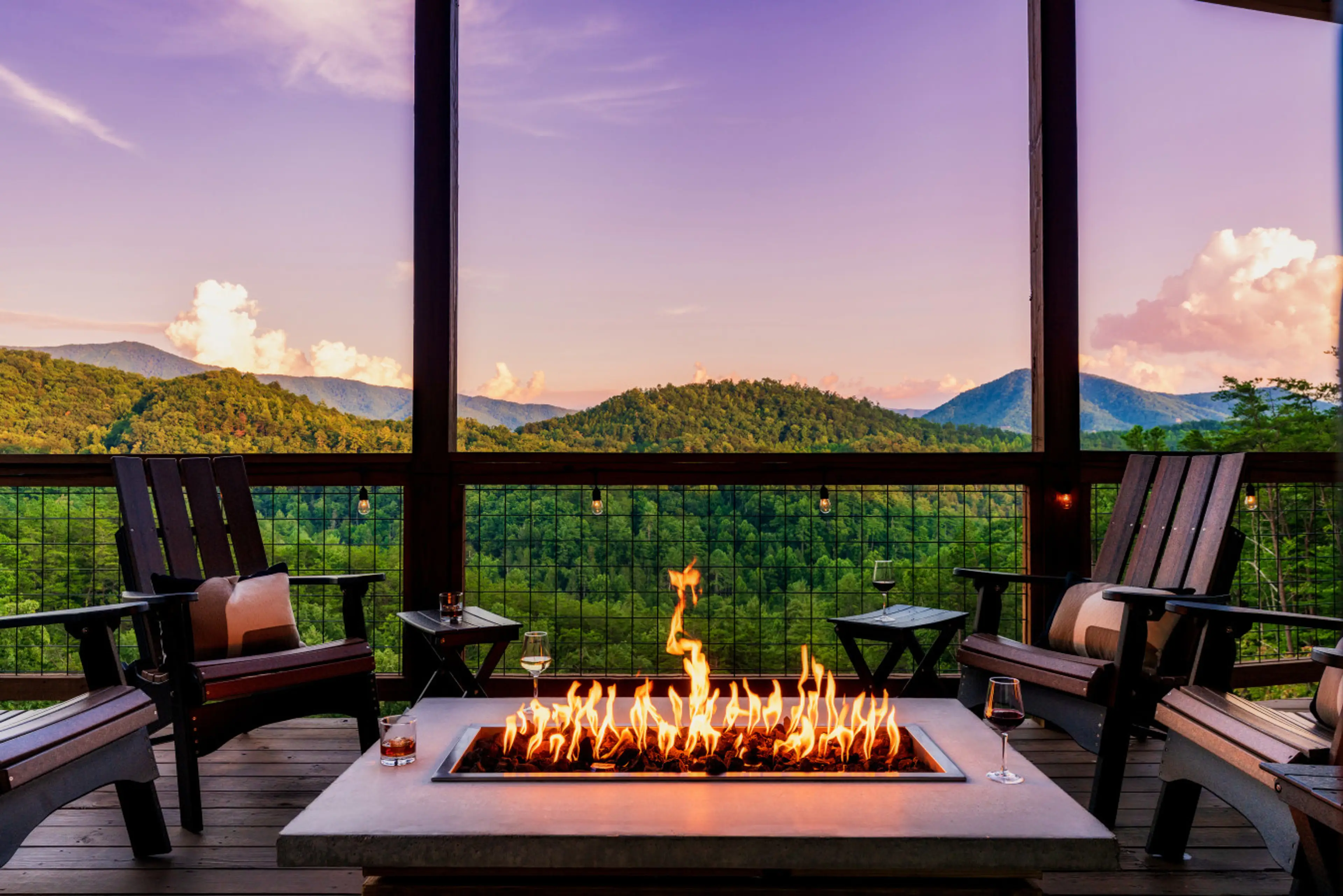 Stunning views and a cozy fire! What more could you ask for?