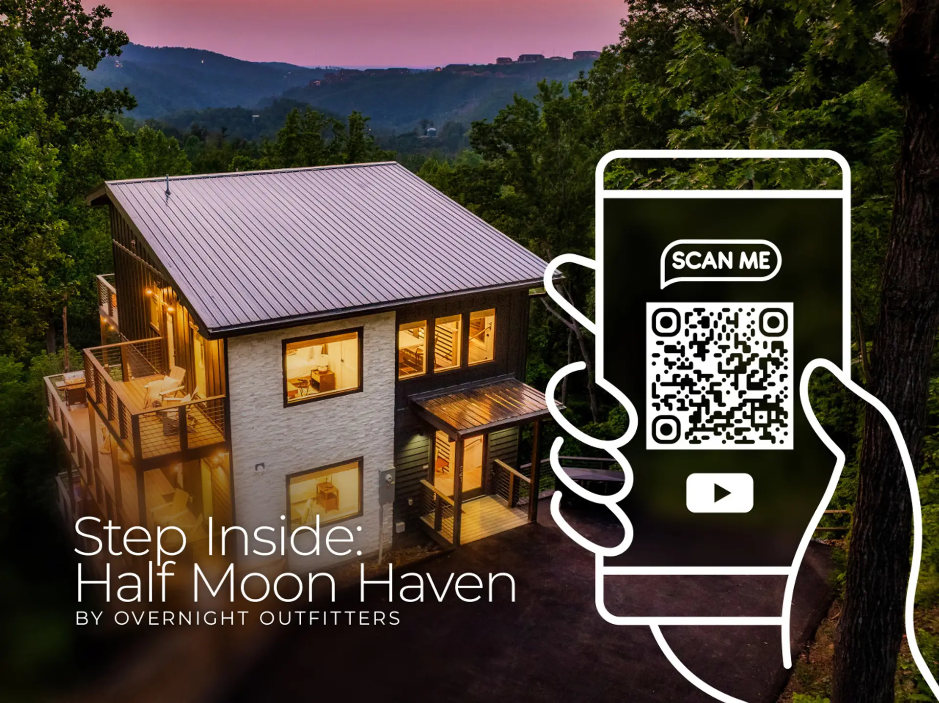 Scan the QR code or hold it down to walk through the property!