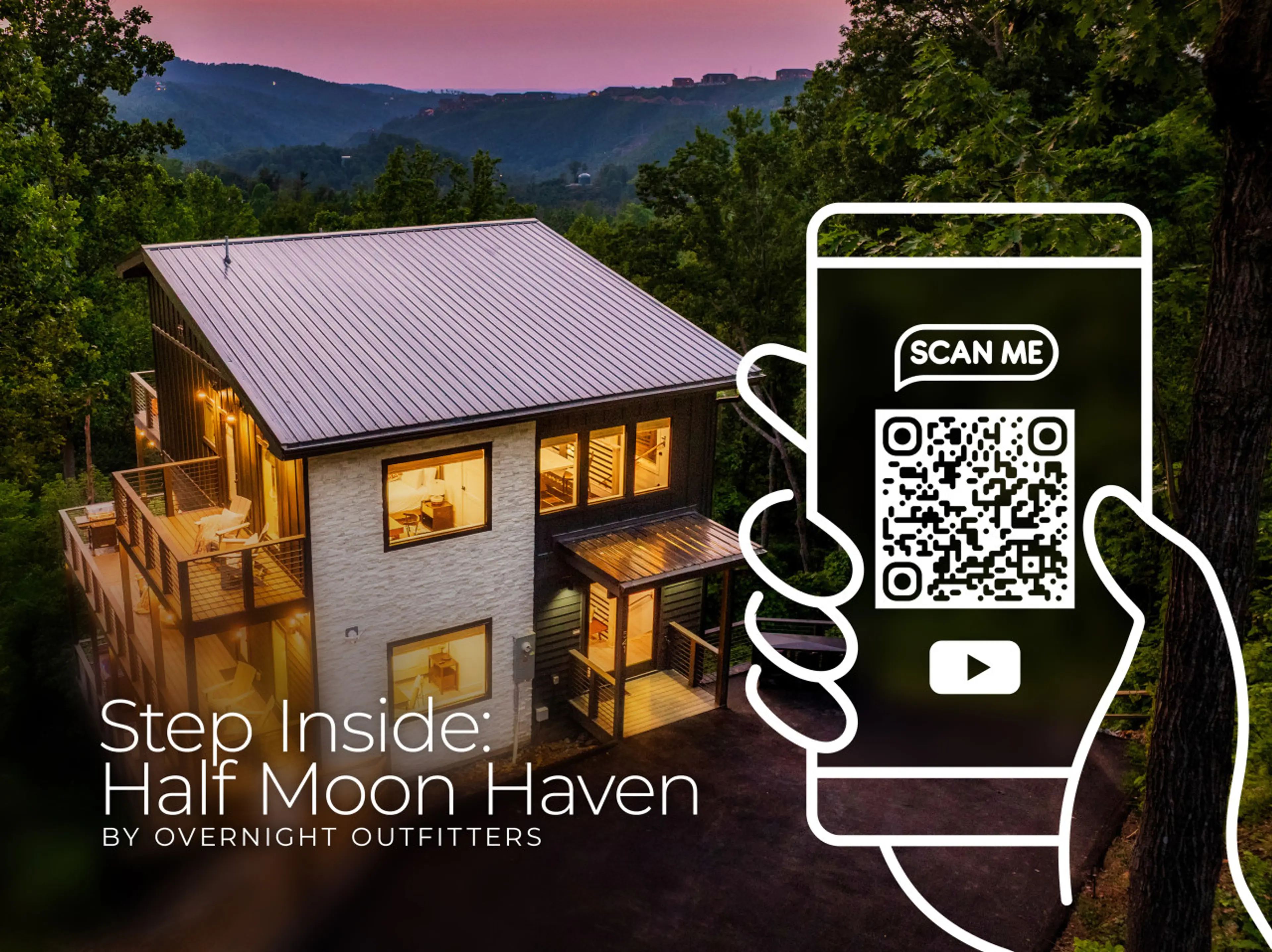 Scan the QR code or hold it down to walk through the property!