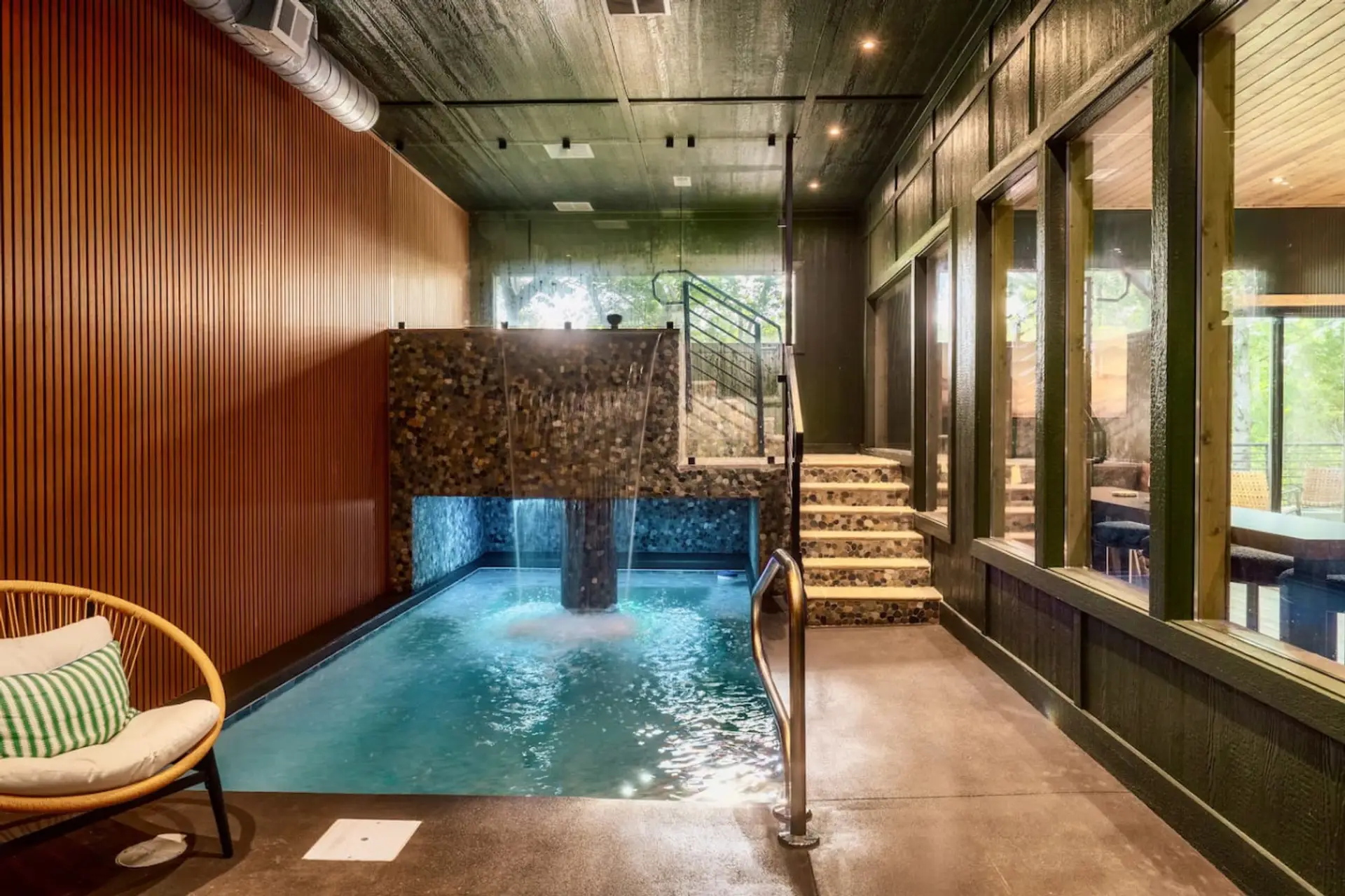 The most luxurious private pool with a grotto and waterfall!