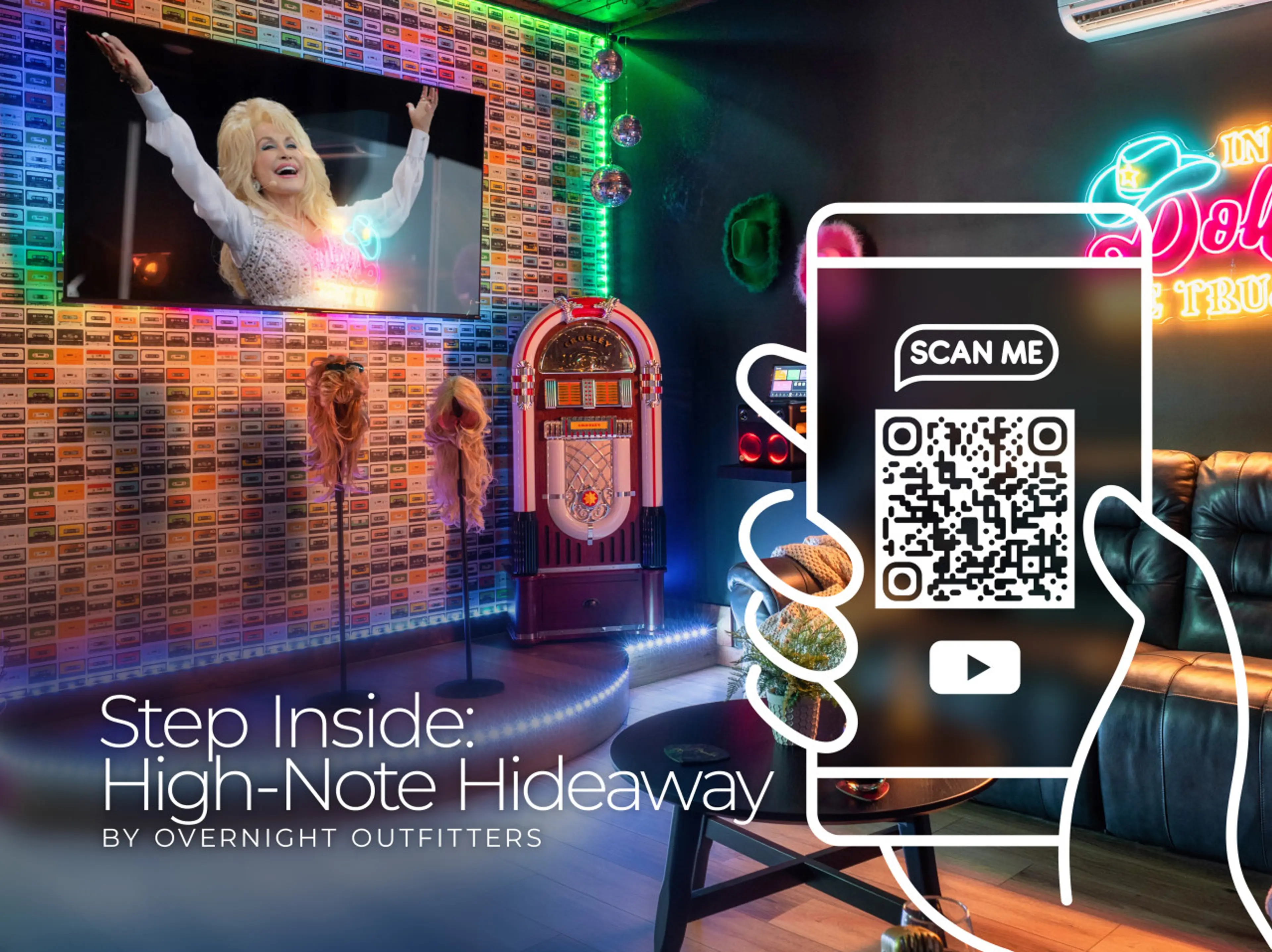 Scan the QR code or hold it down to walk through the property!