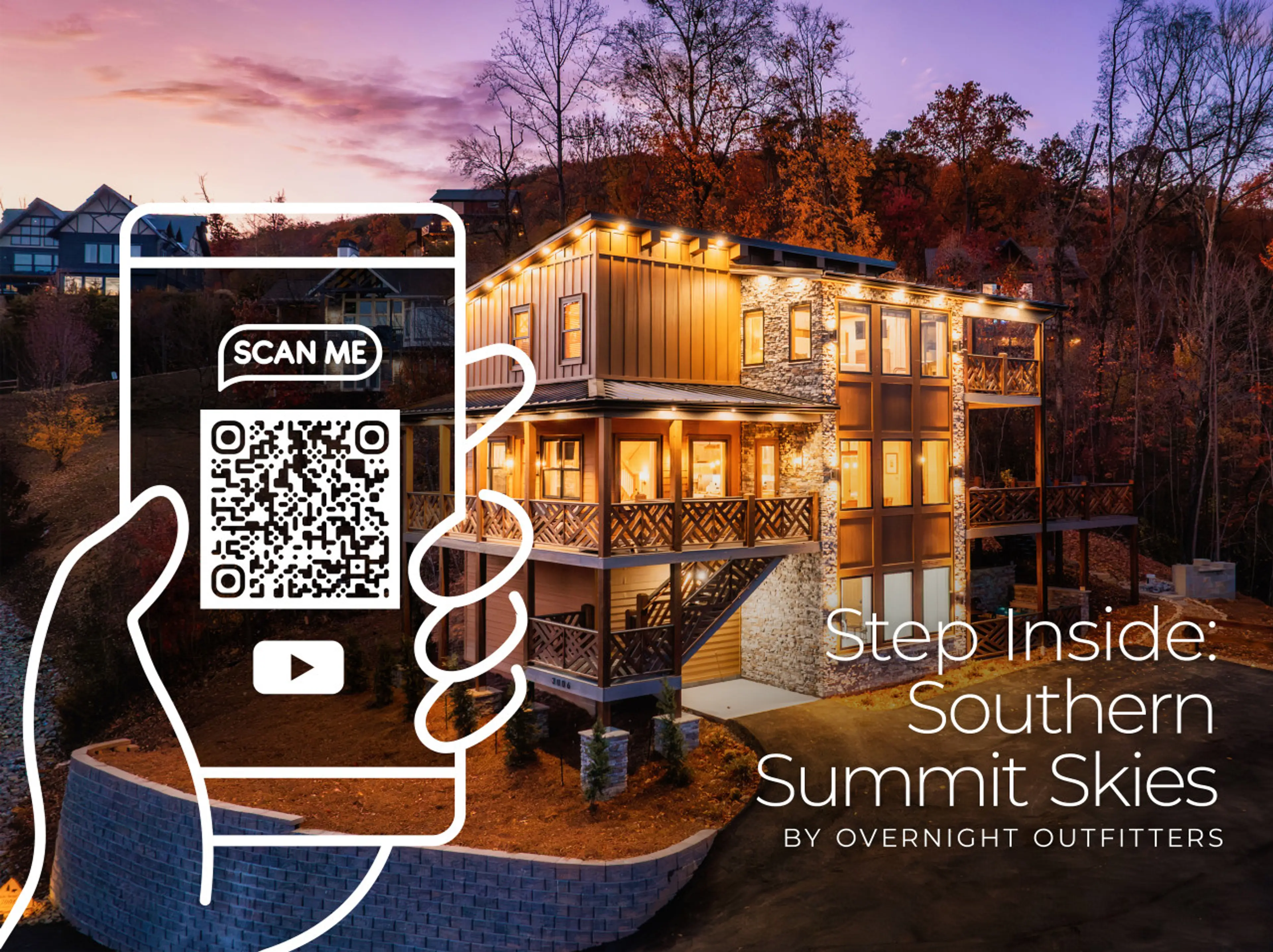 Scan the QR code or hold the QR code down for a tour of Southern Summit Skies!