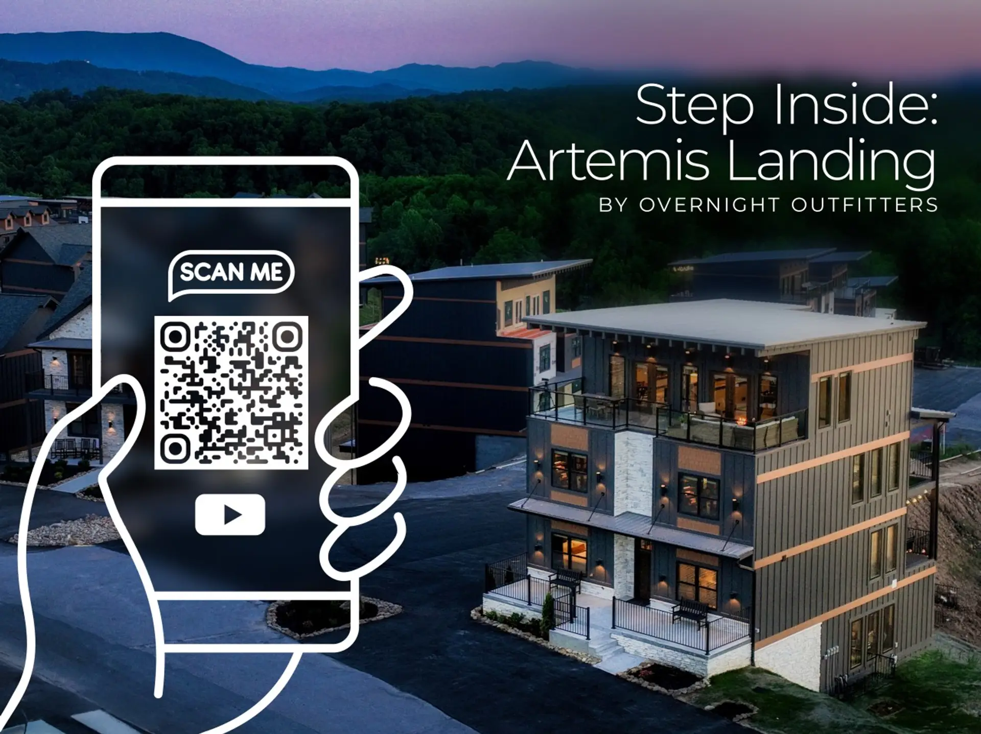 Scan the QR code or hold the QR code down for a tour of Artemis Landing!