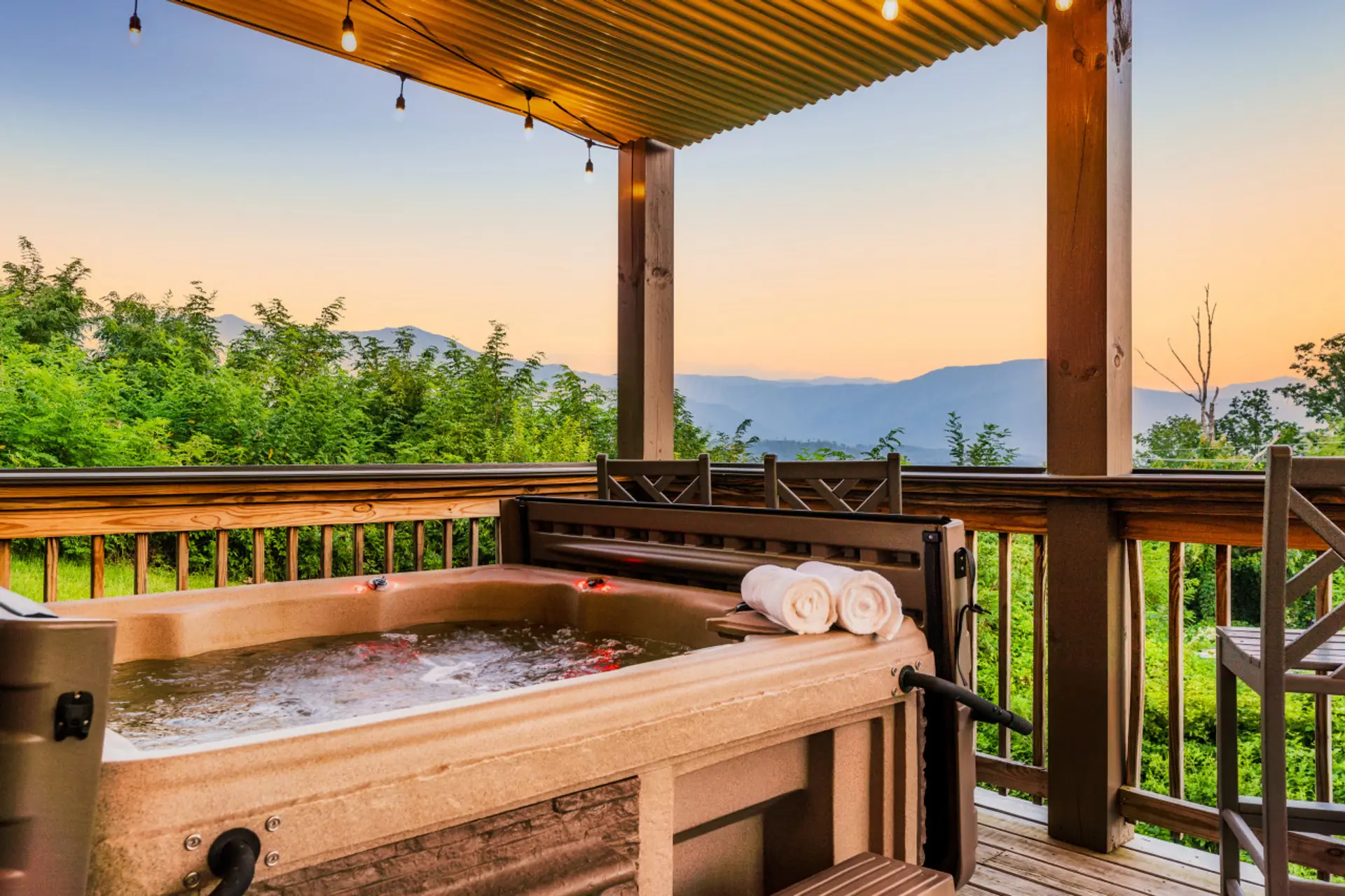 Take in the view while you soak in the hot tub!