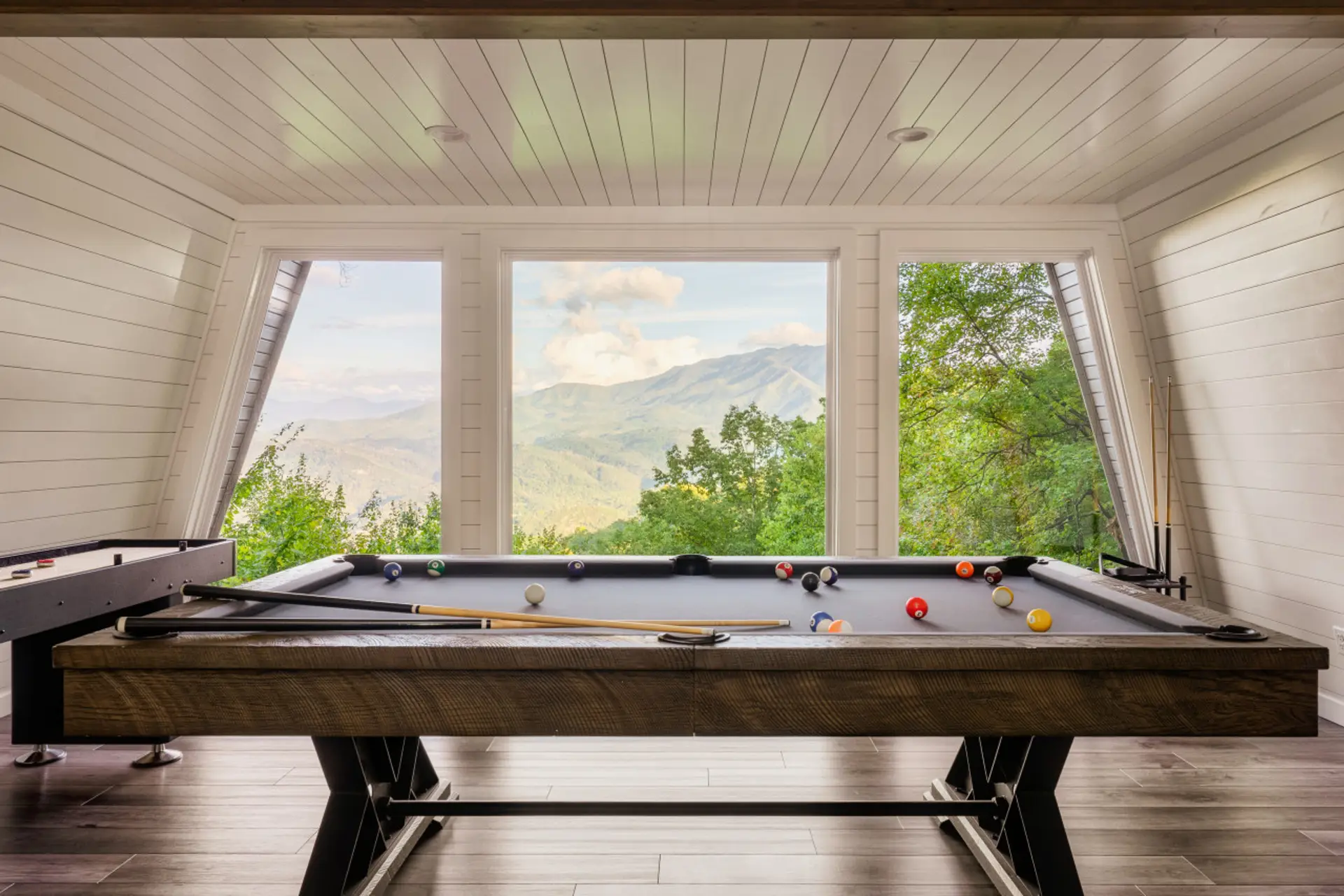 Incredible views from the upper loft game room!