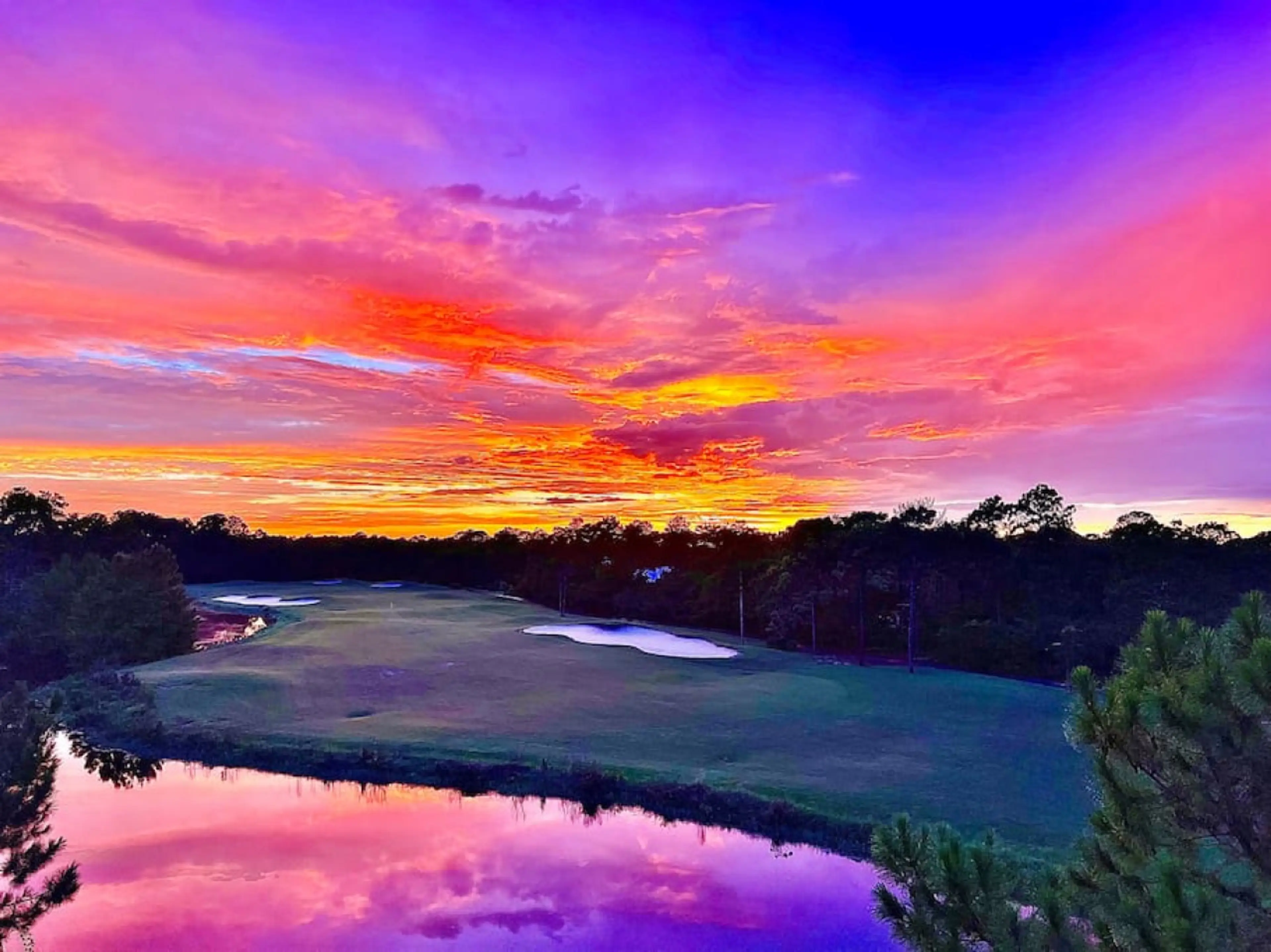 Evening sunsets off the patio.