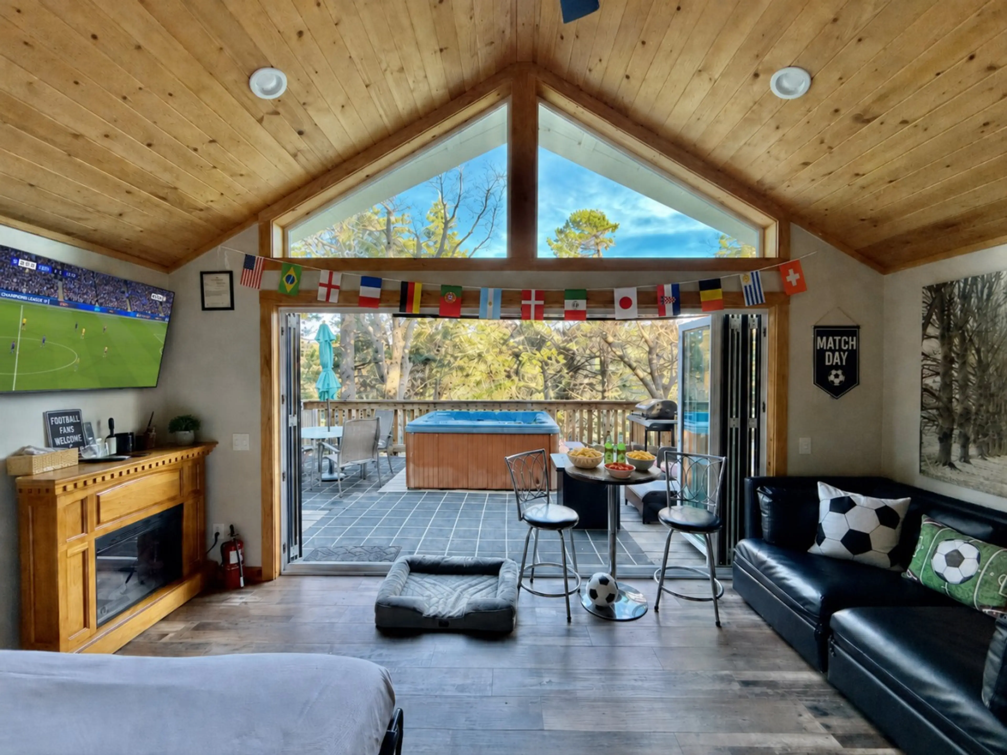 ⚽ Artful forest living with cozy FIFA match-day vibes 🌲🏡✨
