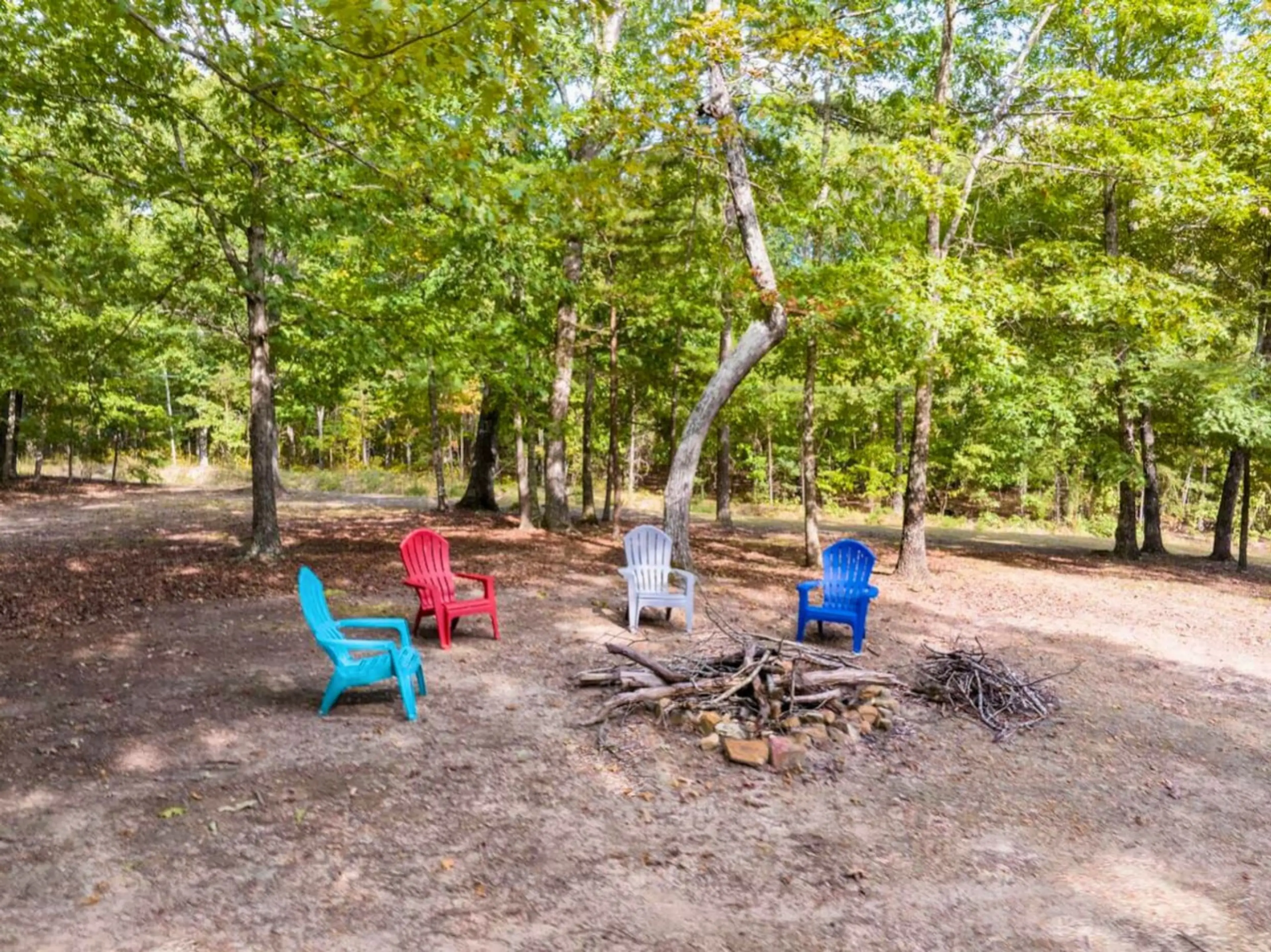 Firepit for cozy evenings outdoors. Wood is not provided.