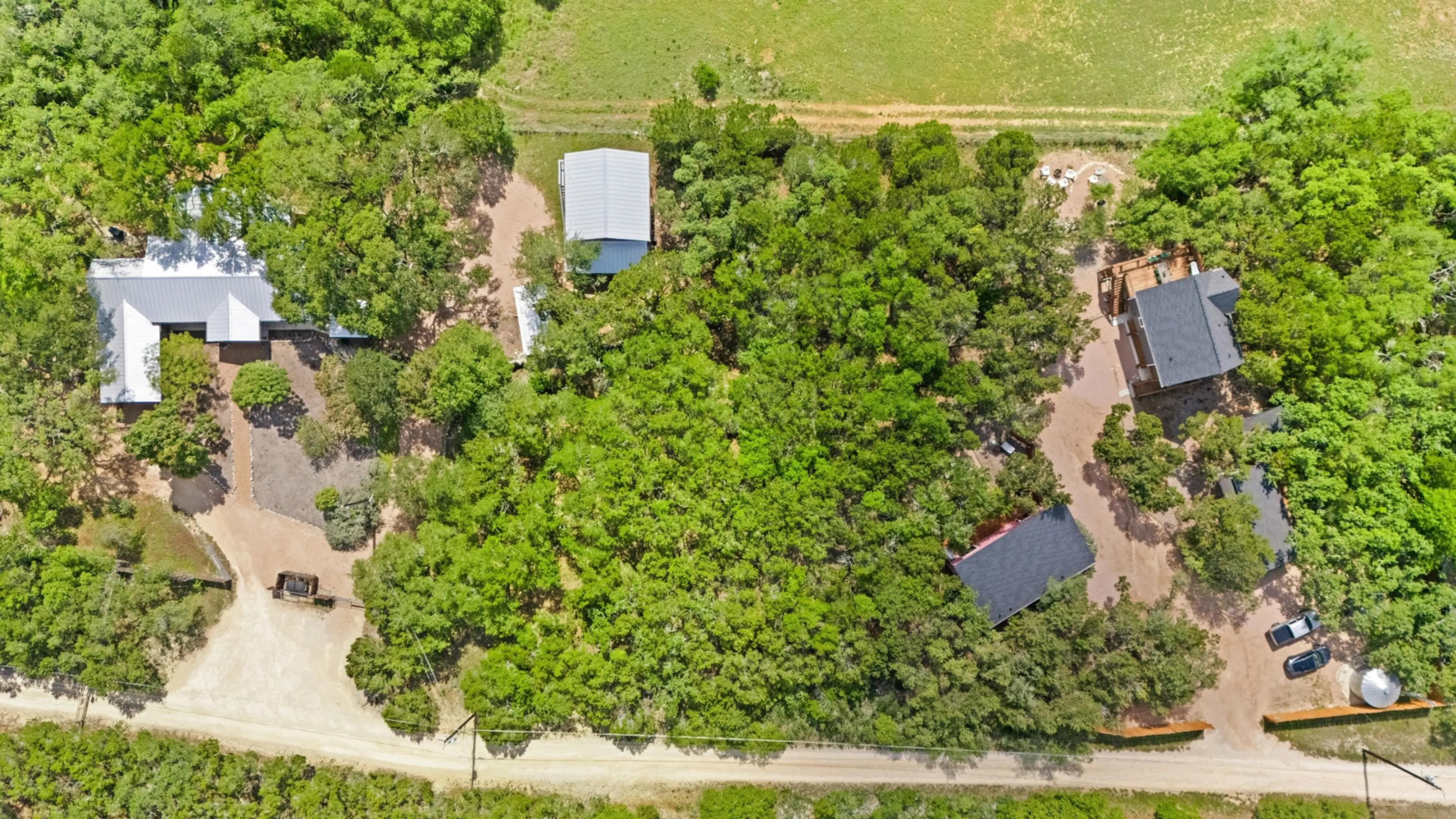 View of the whole property from above