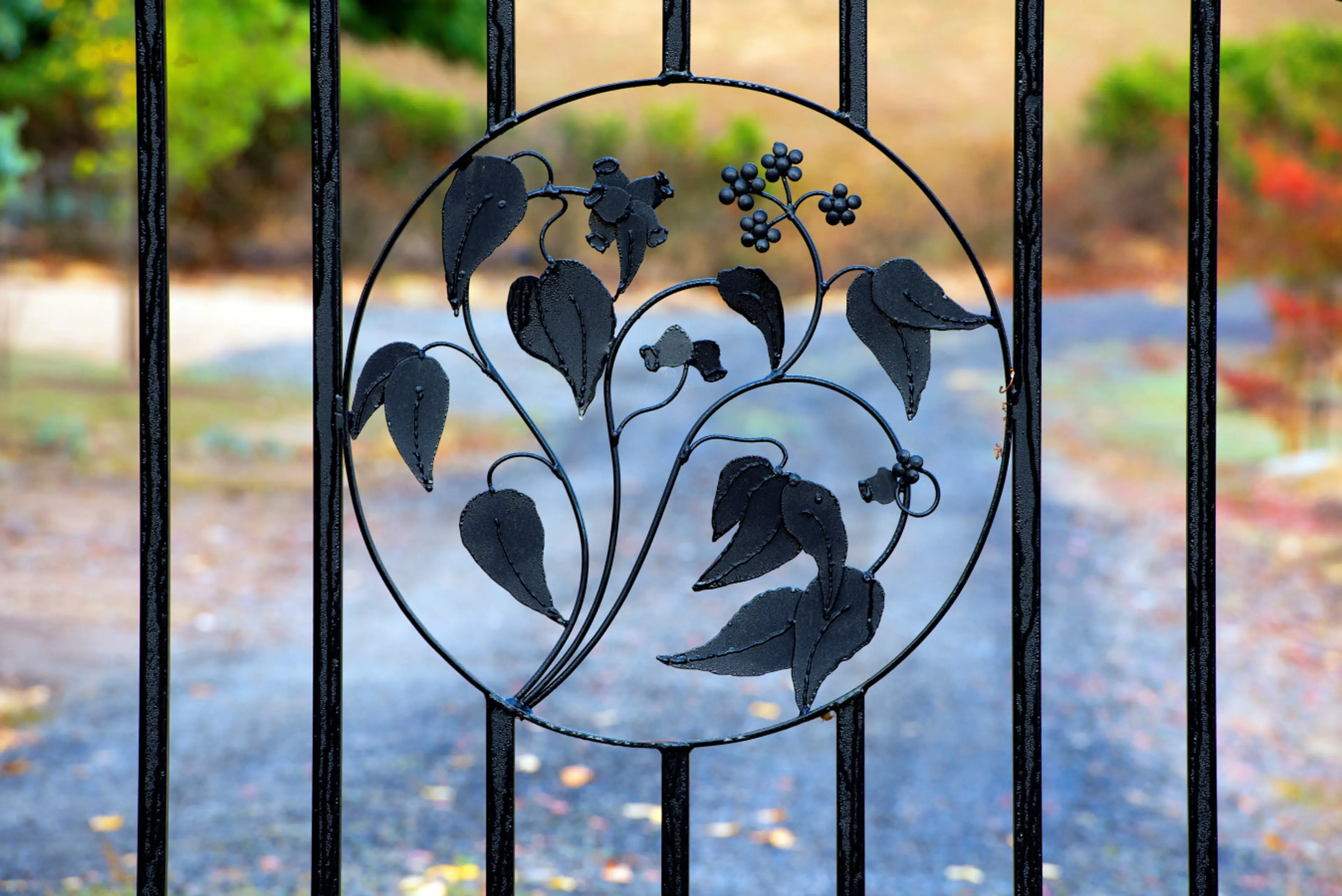 Handcrafted gate welcomes you with native-inspired design