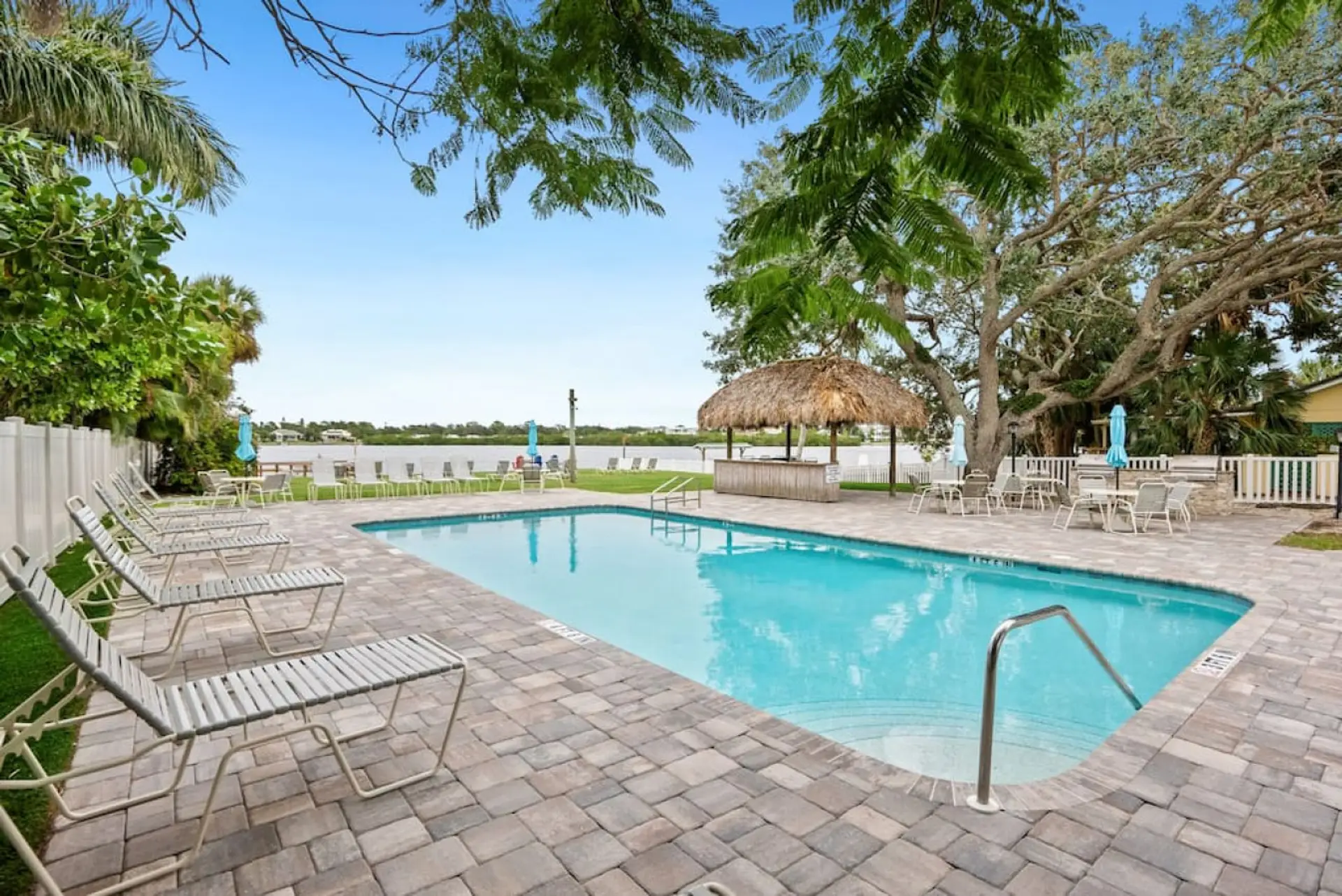 Private swimming pool perfect for relaxing and cooling off.