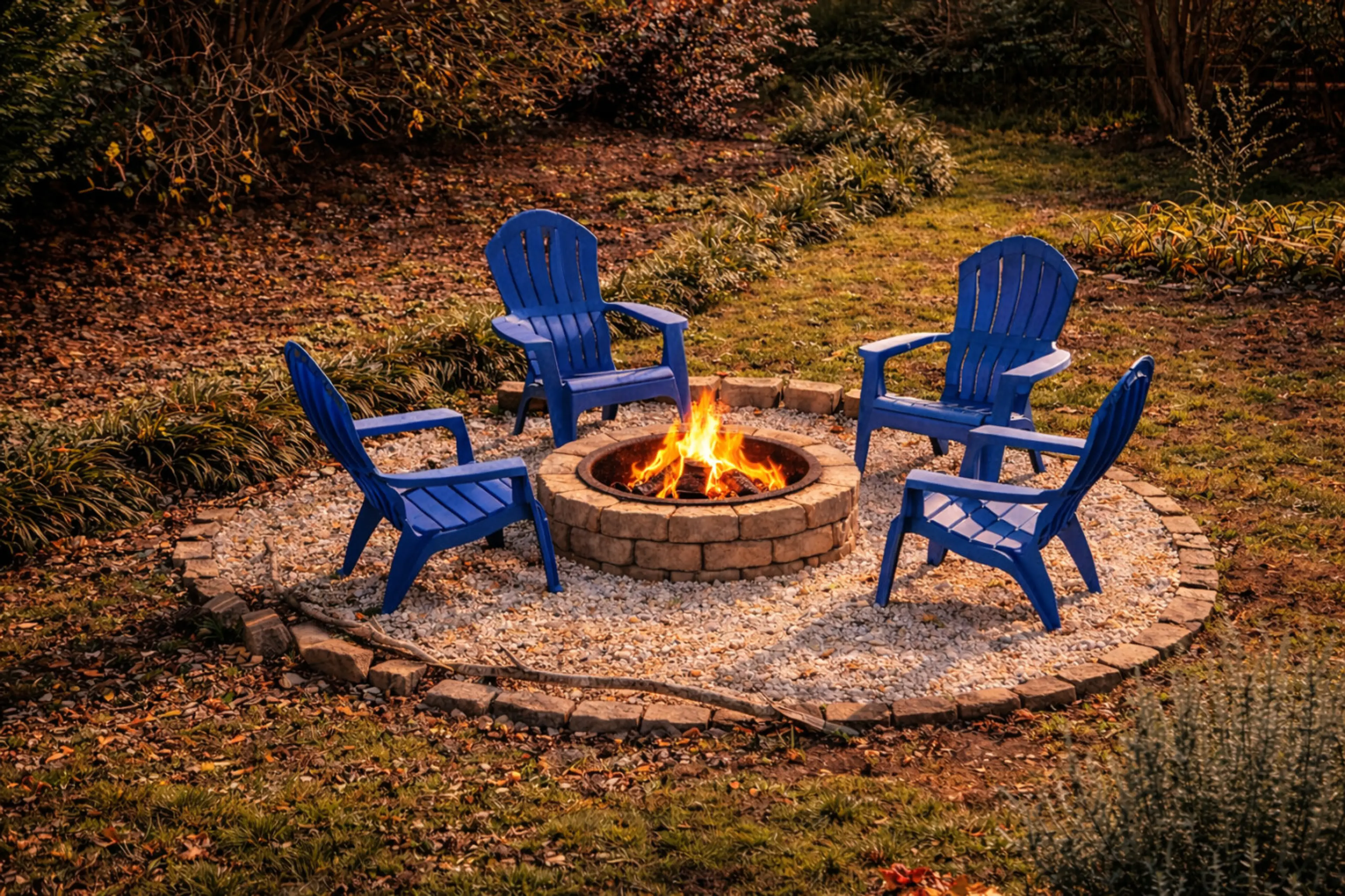Wood Burning Fire Pit Makes for Cozy Evenings