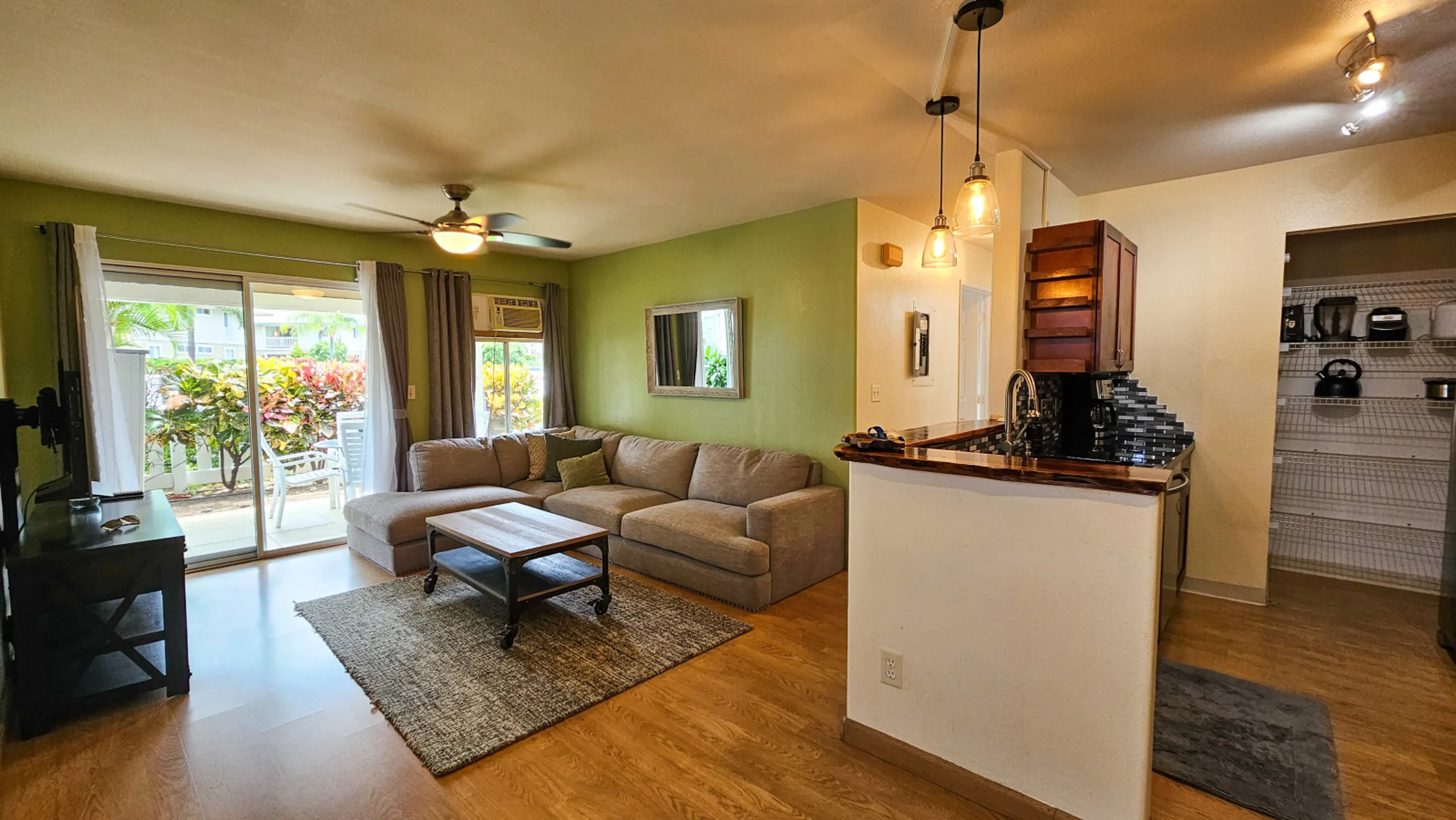 Living room and kitchen at your home-away-from-home