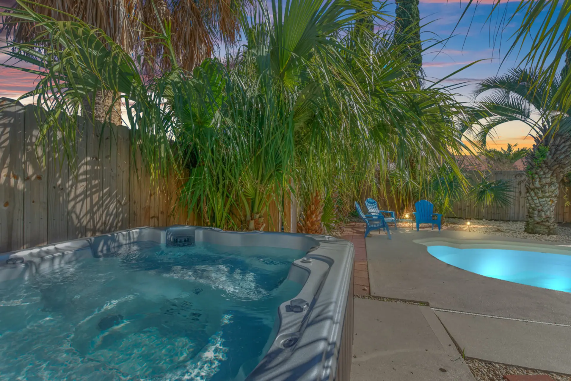Private hot tub