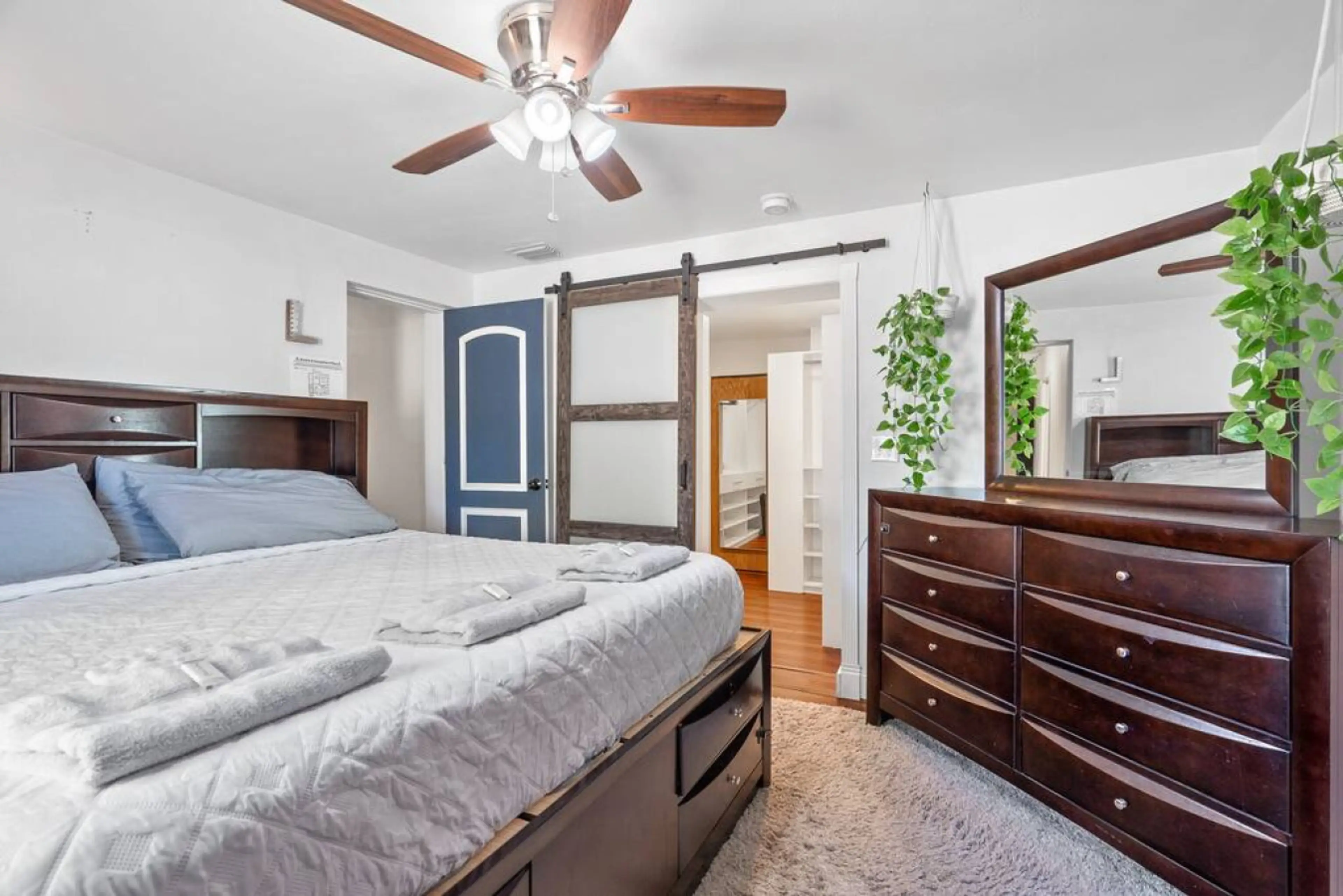 Escape the ordinary, unwind in comfort. This bedroom is an invitation to slow down, savor the simple things, and relax in your own sanctuary.