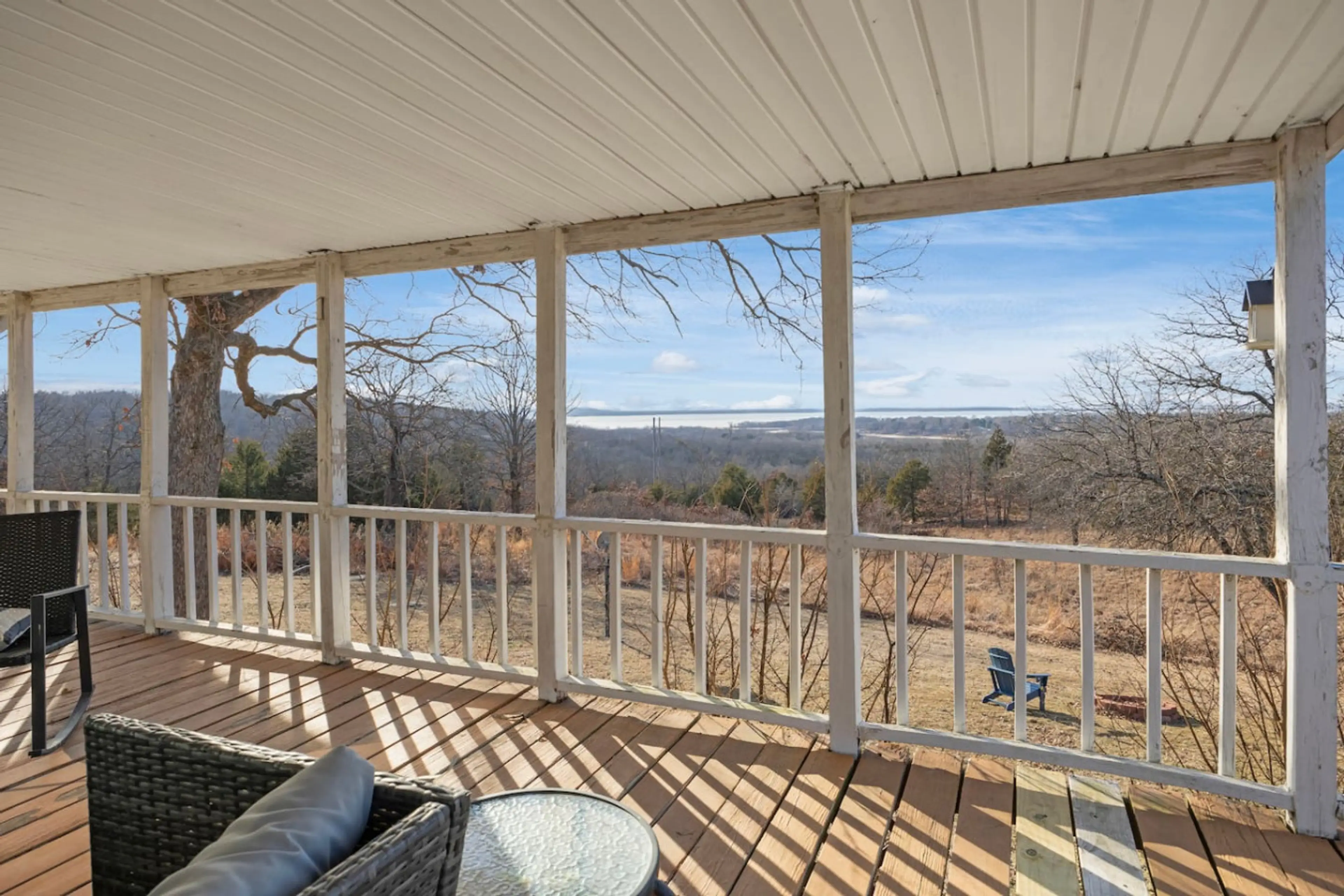 Covered deck with seating