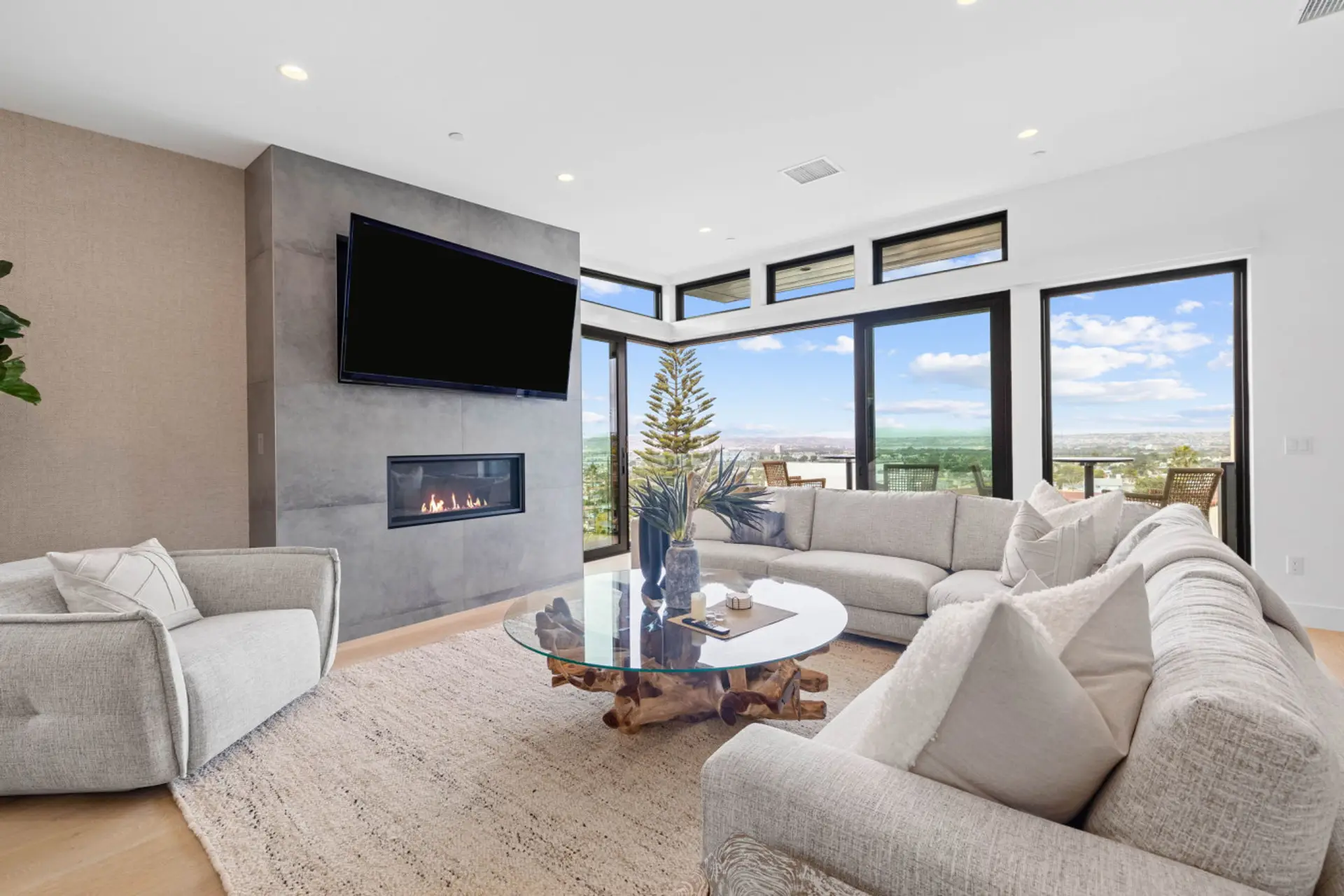 Expansive living room with a view!