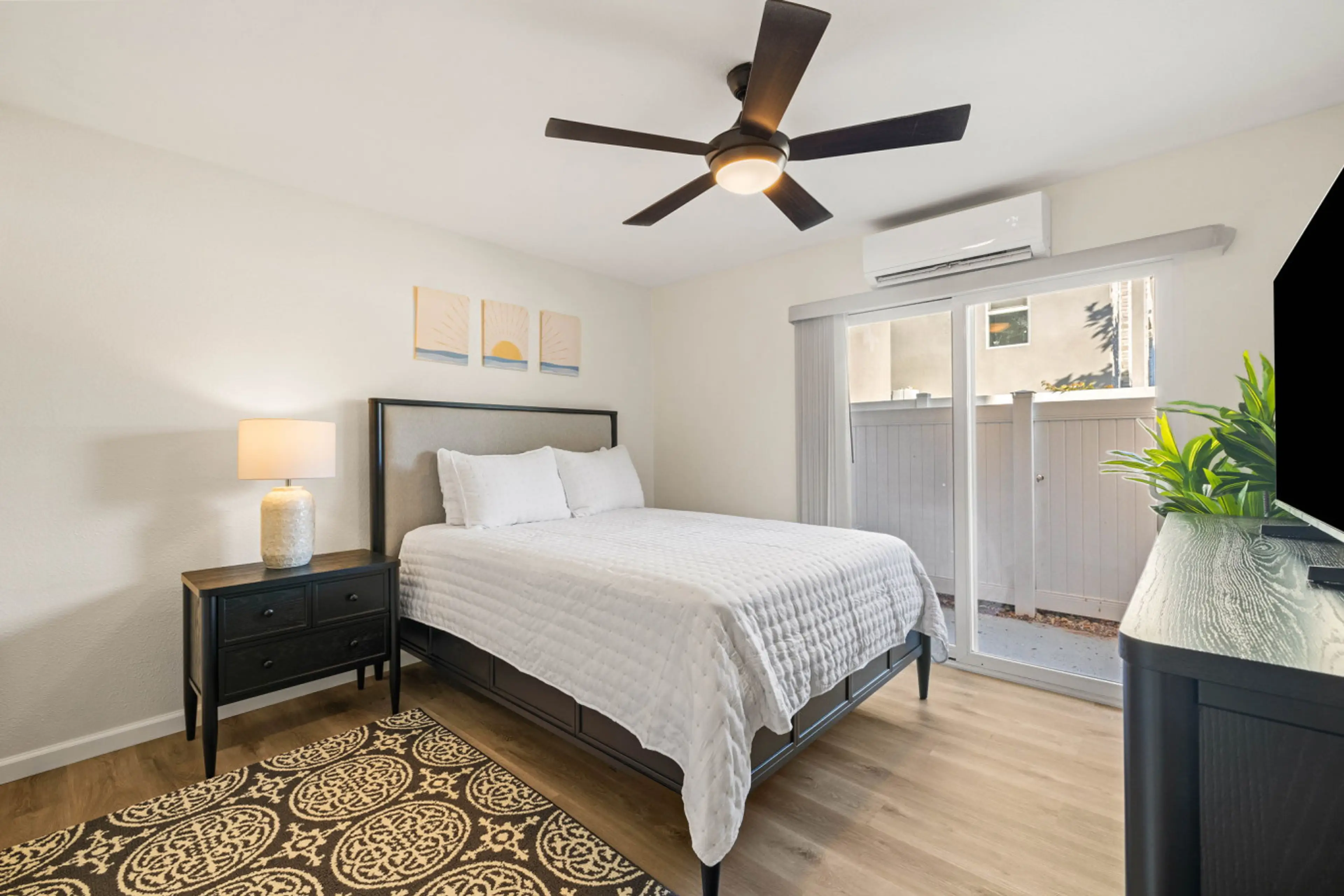 Sleep well in this quiet, comfy bedroom 1.