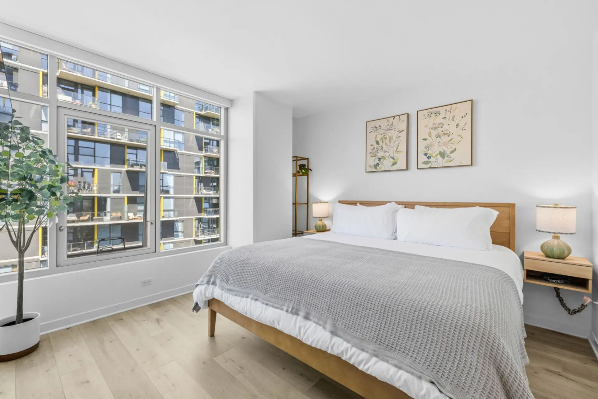 Cozy ensuite bedroom featuring a Smart TV for entertainment and comfort.