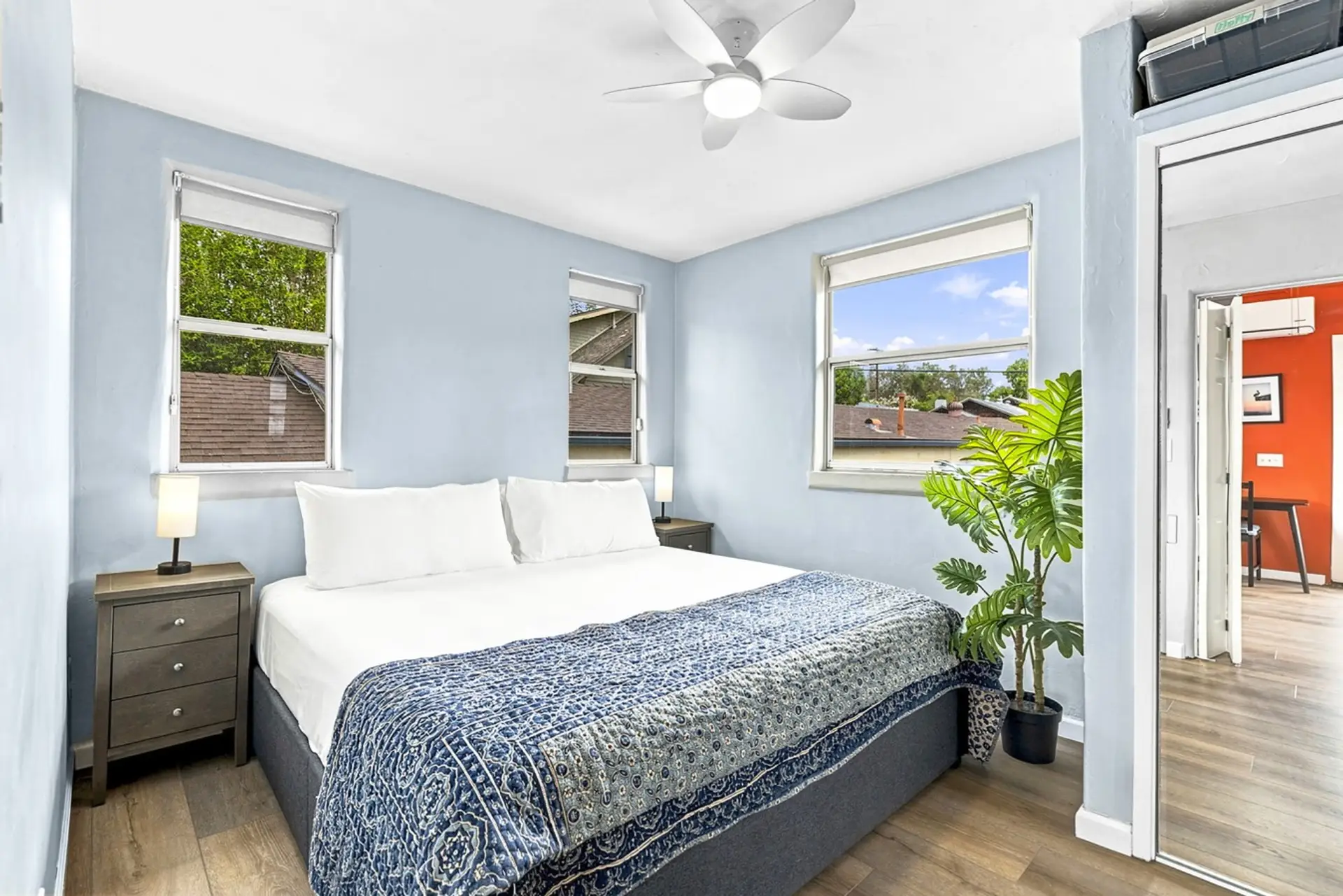 Unwind in comfort with soft bedding and a peaceful atmosphere.