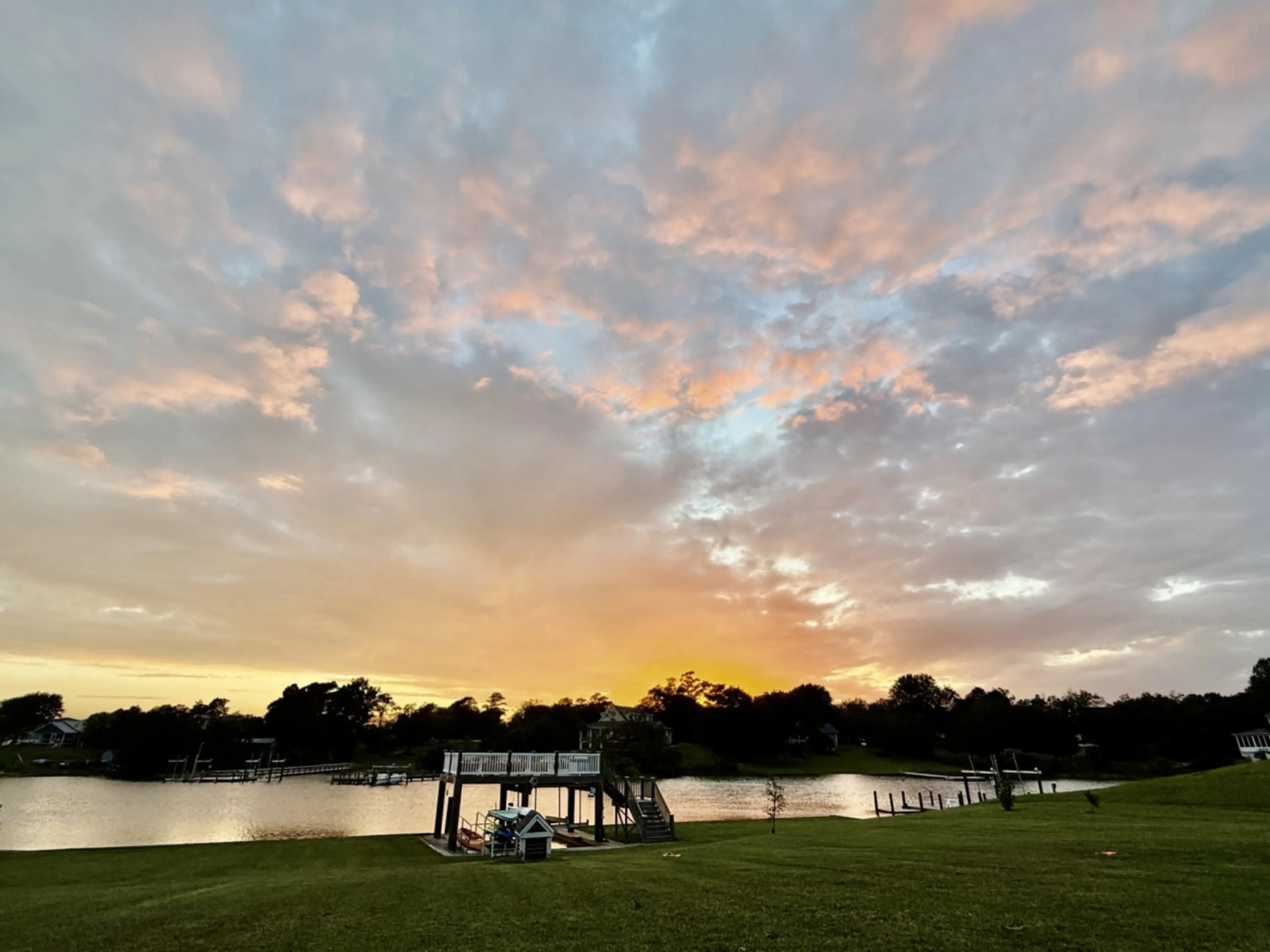 Sunset over Hawkins Bay