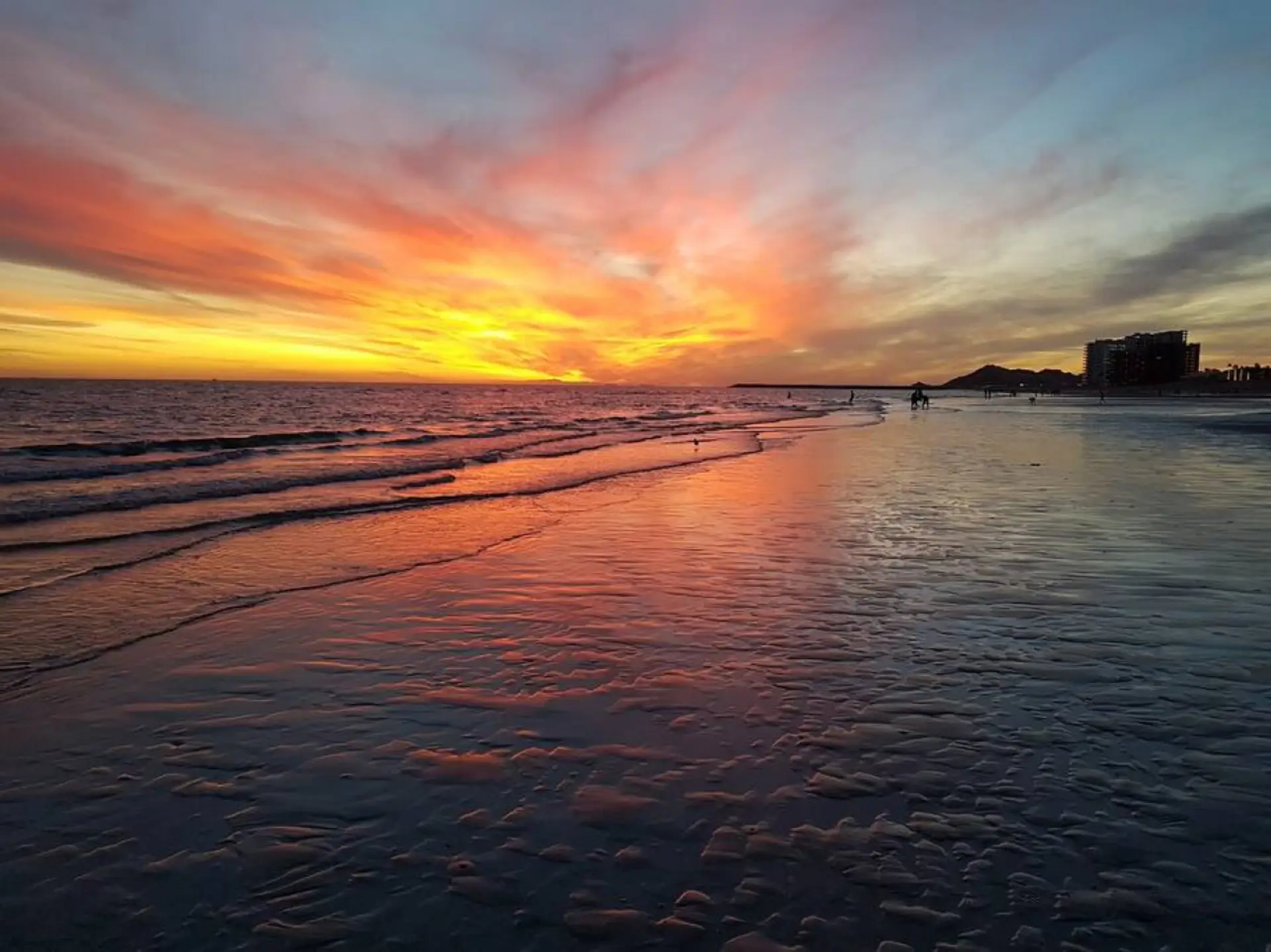 Amazing sunset at the beach