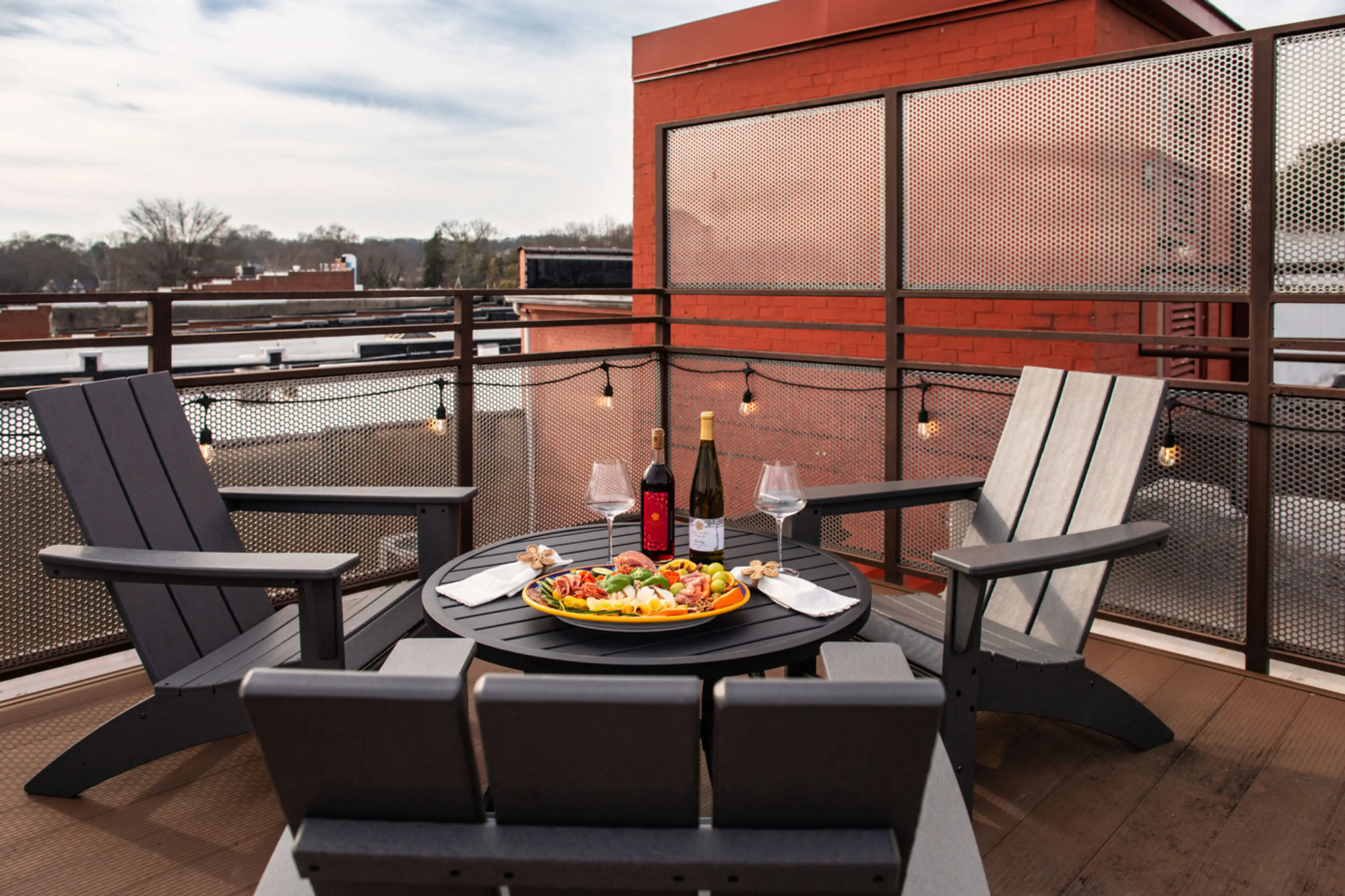 Three Trails Rooftop Deck Sunset