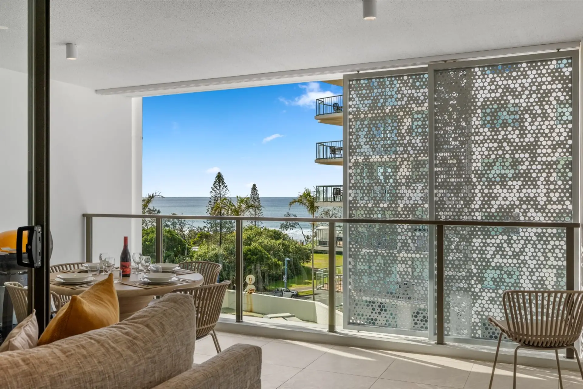 Balcony and ocean view