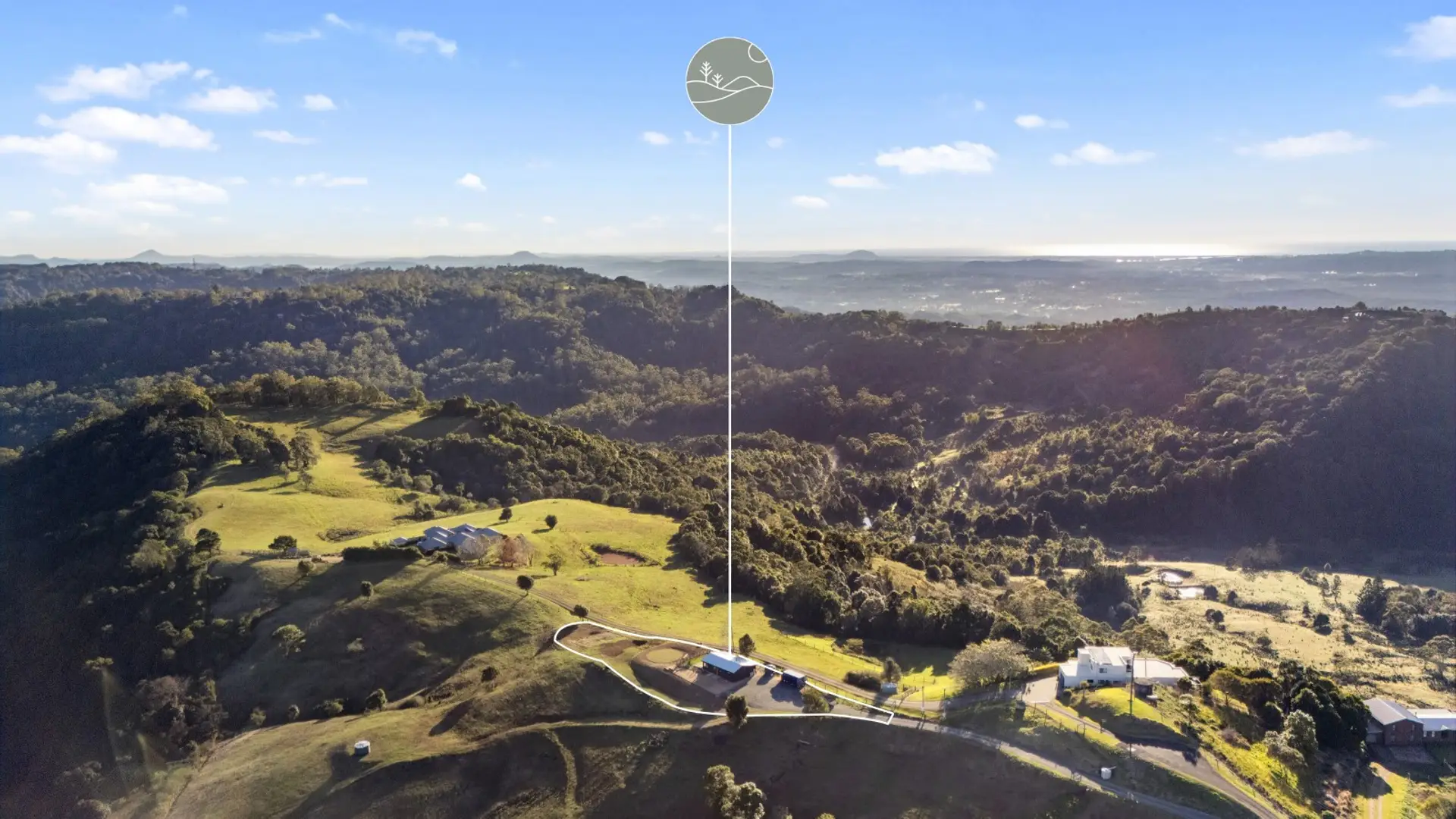 Bird's eye view - Lakeview Farm at Maleny
