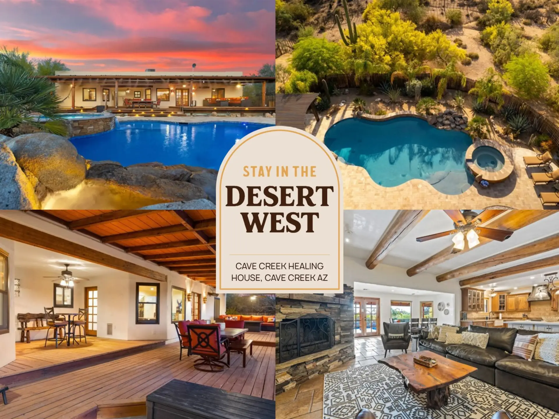 Welcome to the healing house of Cave Creek — a spacious southwestern secluded oasis sanctuary in the middle of the western city of Cave creek