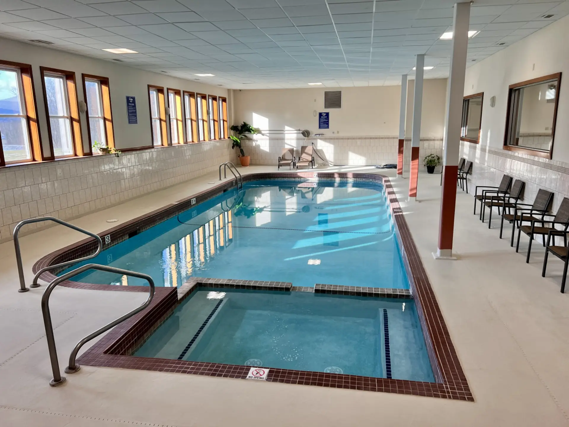 Enjoy Our on site, Year round, heated indoor pool and hot tub