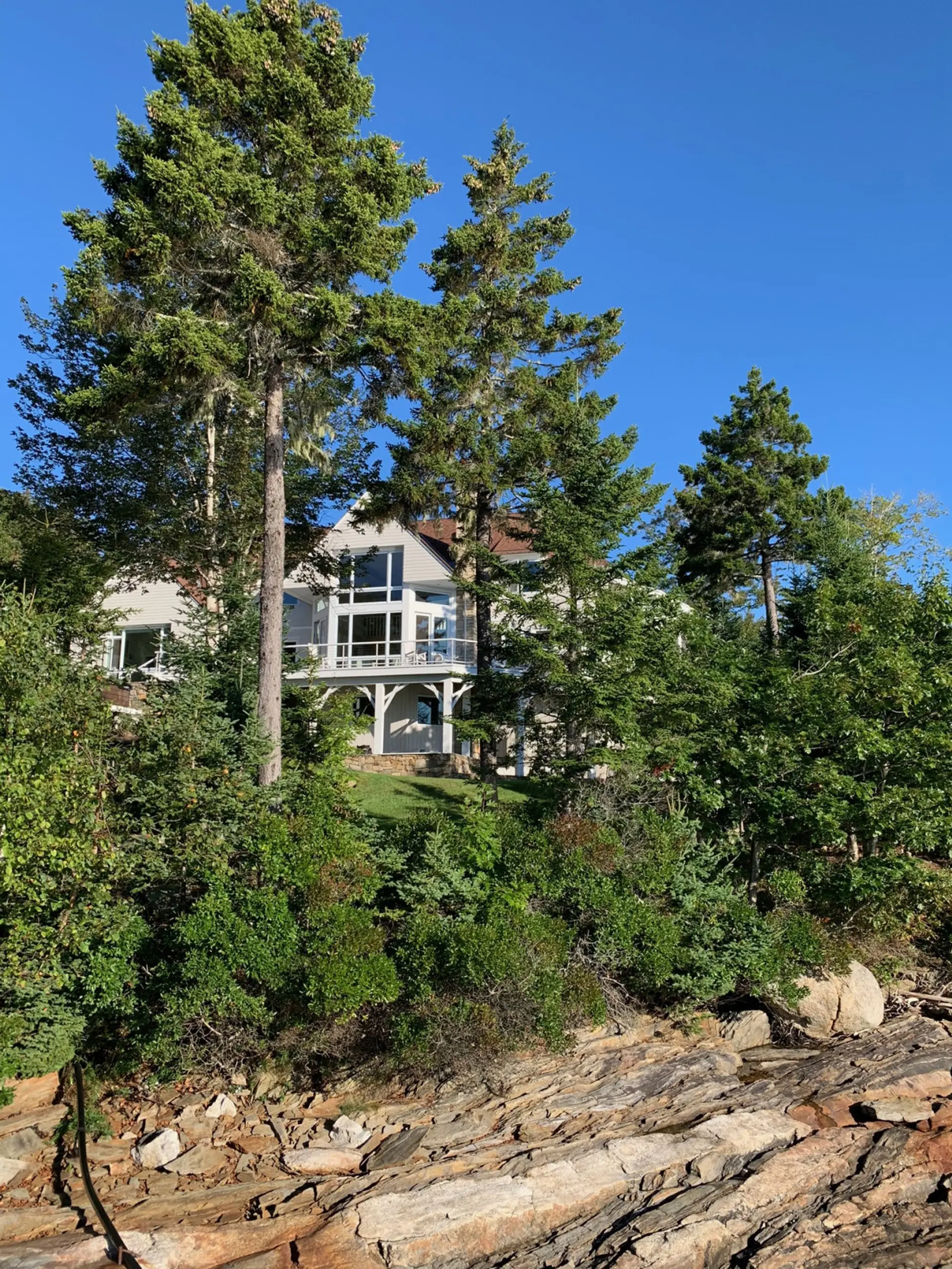 Looking up from ocean