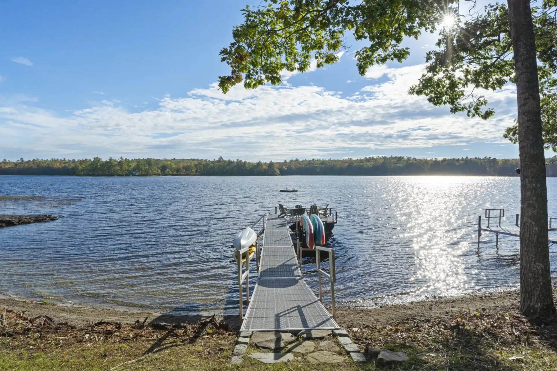 Dock w/ Paddleboards and Kayaks
