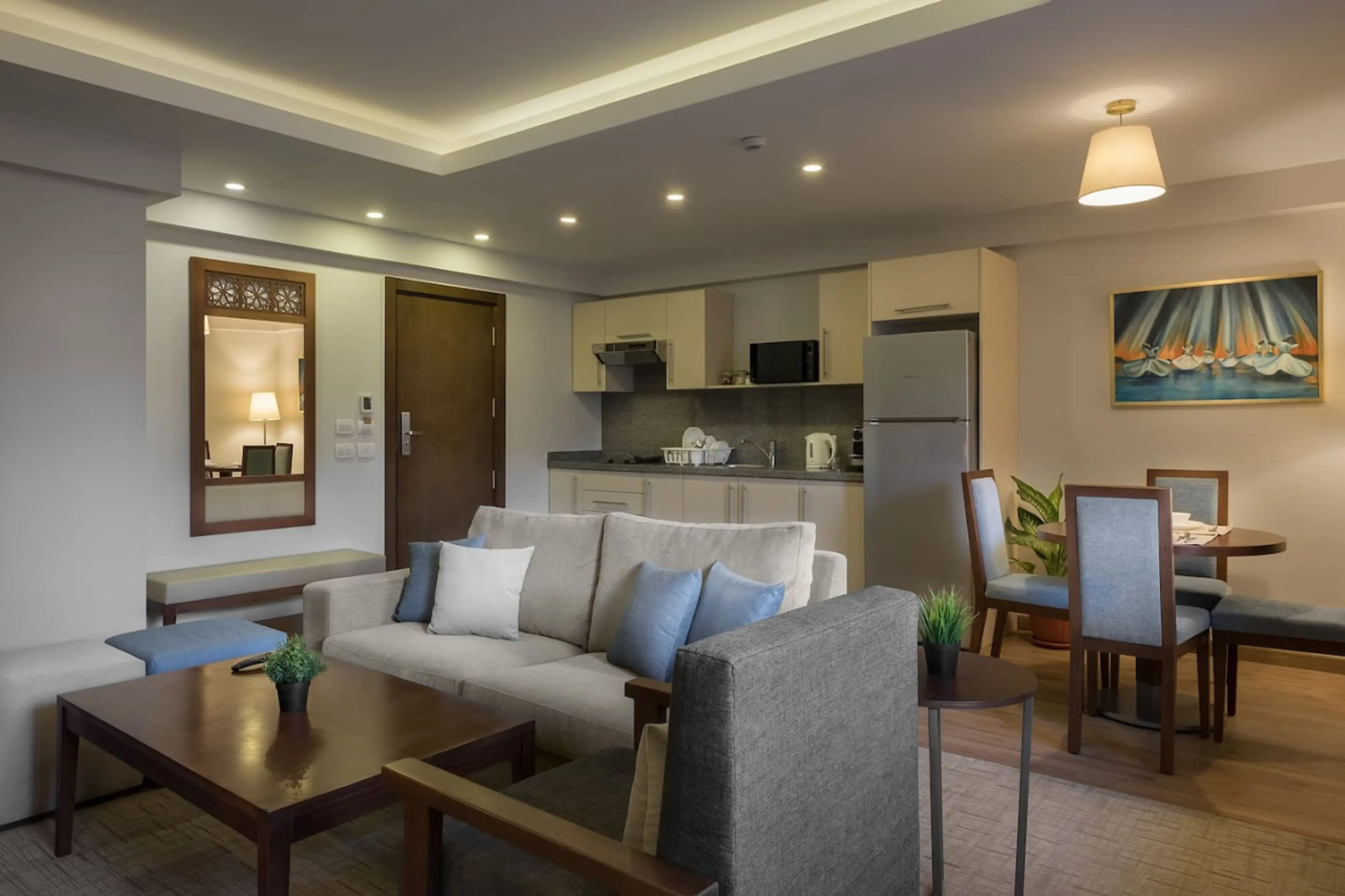 Seamless flow! Dining, cooking, and lounging all in one inviting space.